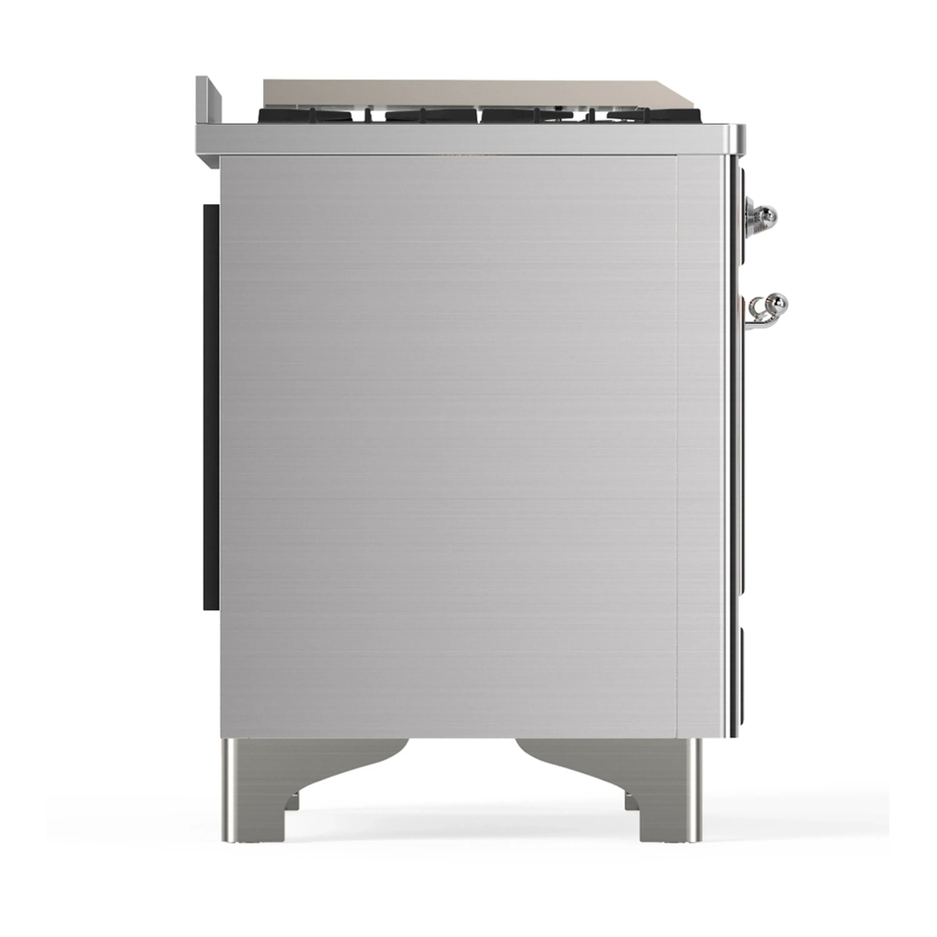 ILVE Majestic III 60-inch Dual Fuel Range with 5 Liquid Propane Burner, Griddle, French Top and Triple Glass Door Electric Oven in Stainless Steel with Chrome Trim (UM60FSNR3SSCLP) - Image 8