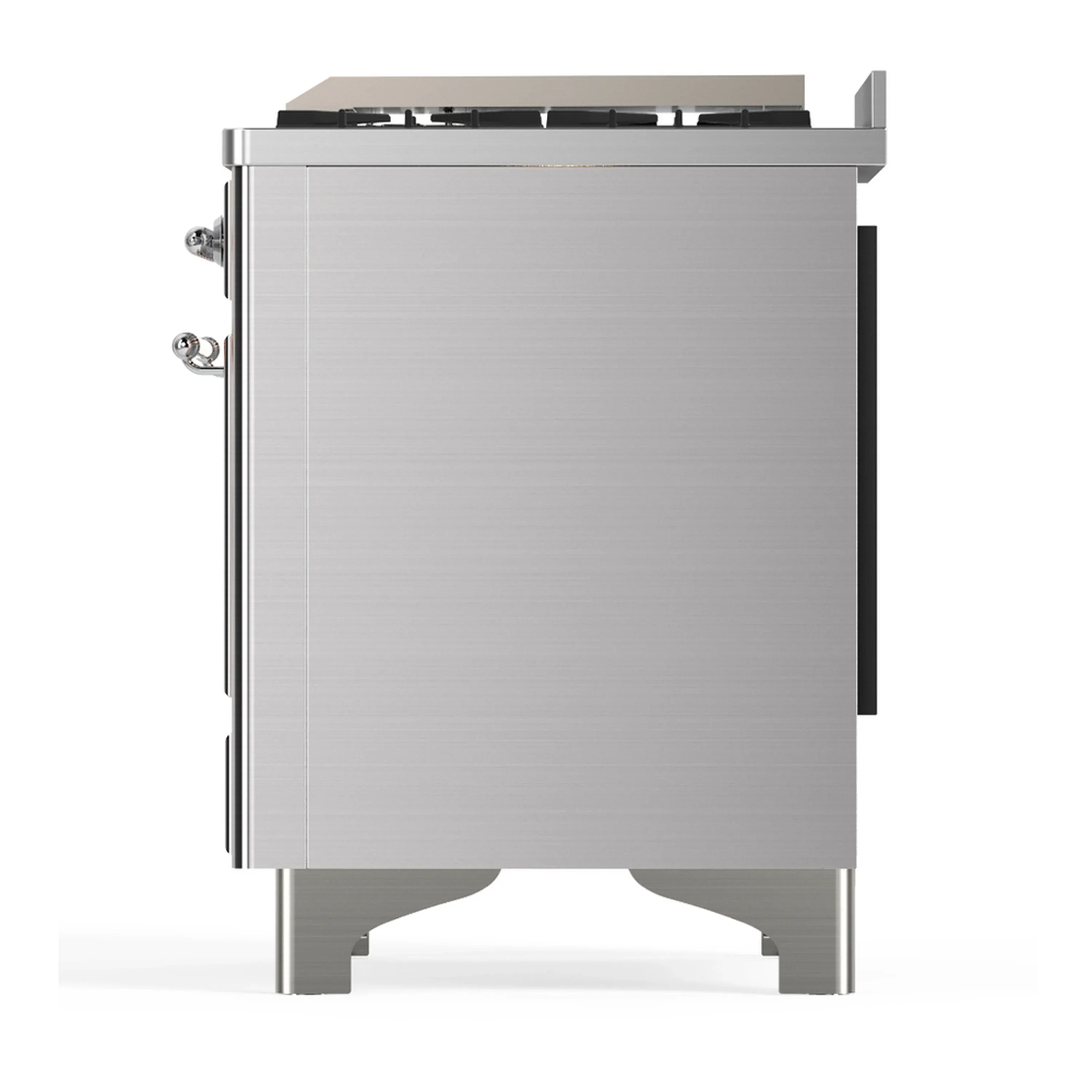 ILVE Majestic III 60-inch Dual Fuel Range with 5 Liquid Propane Burner, Griddle, French Top and Solid Door Electric Oven in Stainless Steel with Chrome Trim (UM60FSQNR3SSCLP) - Image 9
