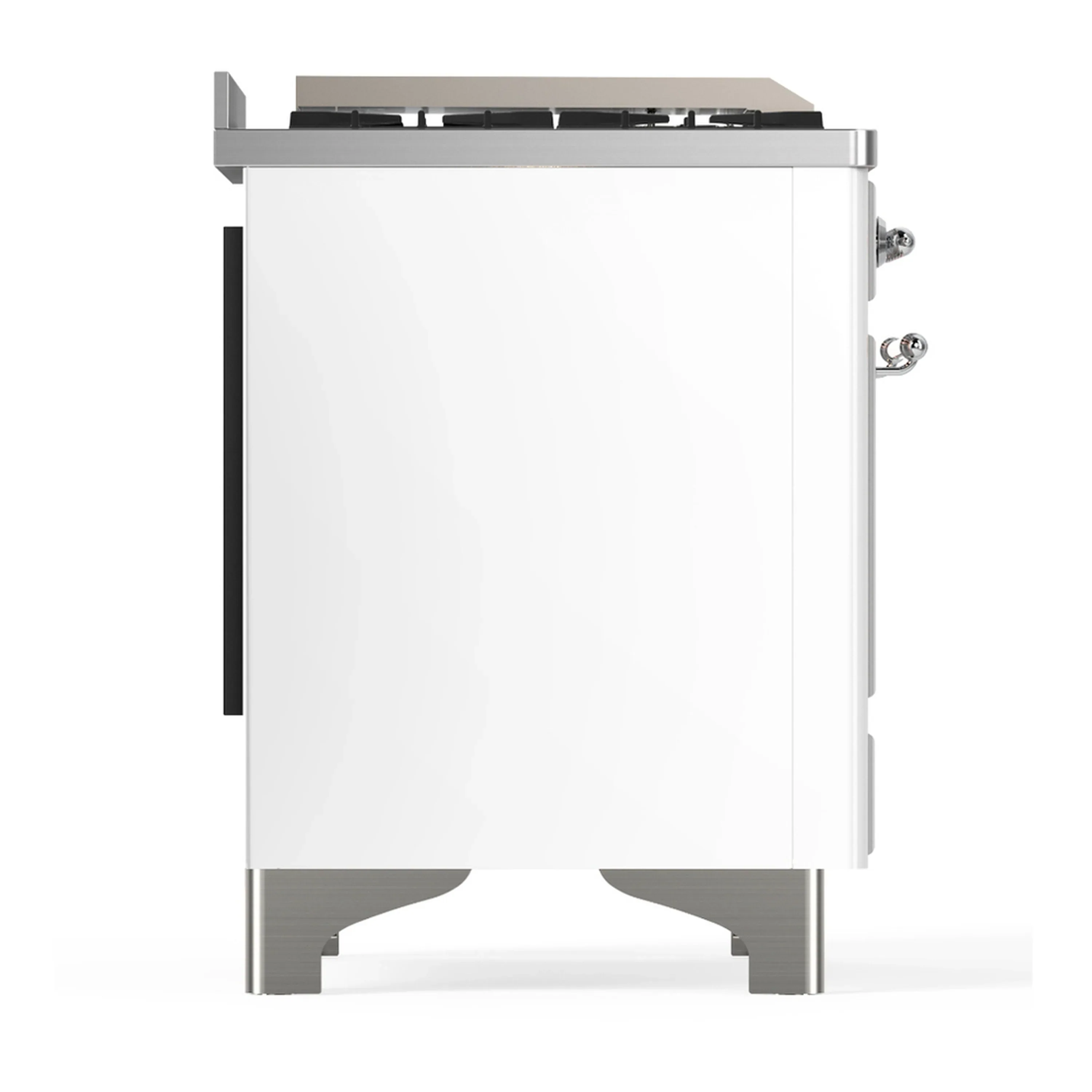 ILVE Majestic III 60-inch Dual Fuel Range with 5 Liquid Propane Burner, Griddle, French Top and Solid Door Electric Oven in White with Chrome Trim (UM60FSQNR3WHCLP) - Image 8