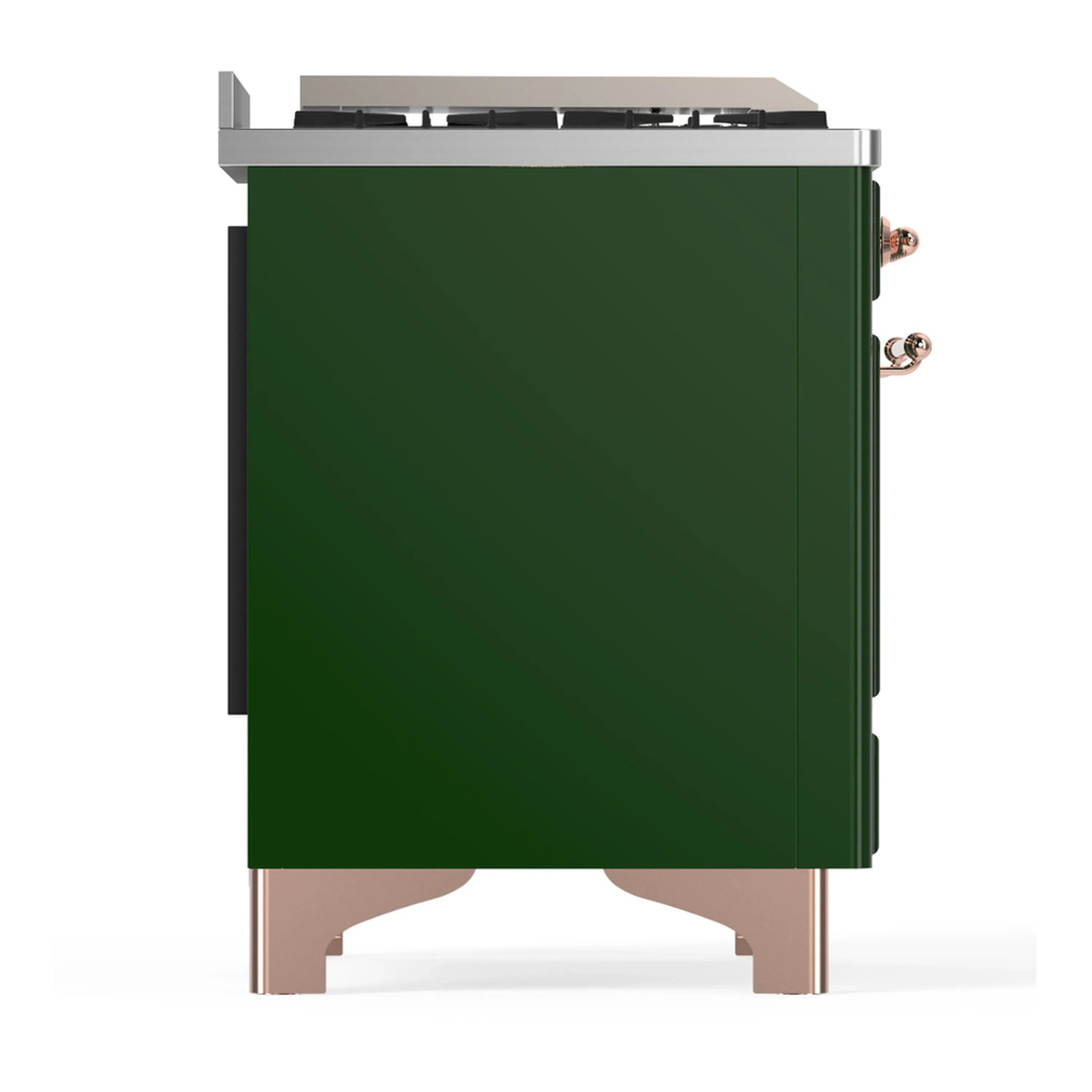 ILVE Majestic III 60-inch Dual Fuel Range with 5 Liquid Propane Burner, Griddle and Triple Glass Door Electric Oven in Emerald Green with Copper Trim (UM60FNR3EGPLP) - Image 8