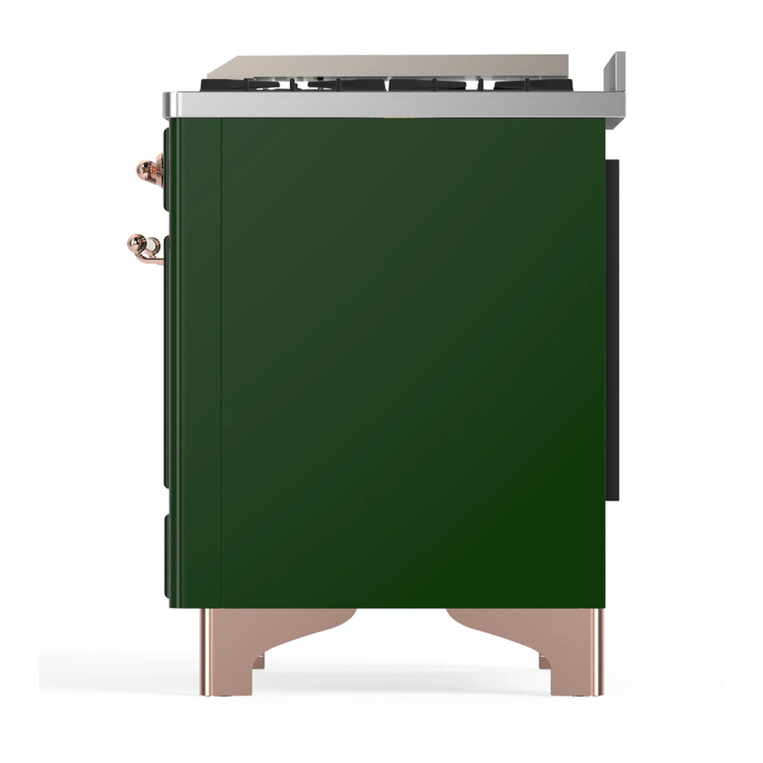 ILVE Majestic III 60-inch Dual Fuel Range with 5 Liquid Propane Burner, Griddle and Triple Glass Door Electric Oven in Emerald Green with Copper Trim (UM60FNR3EGPLP) - Image 9