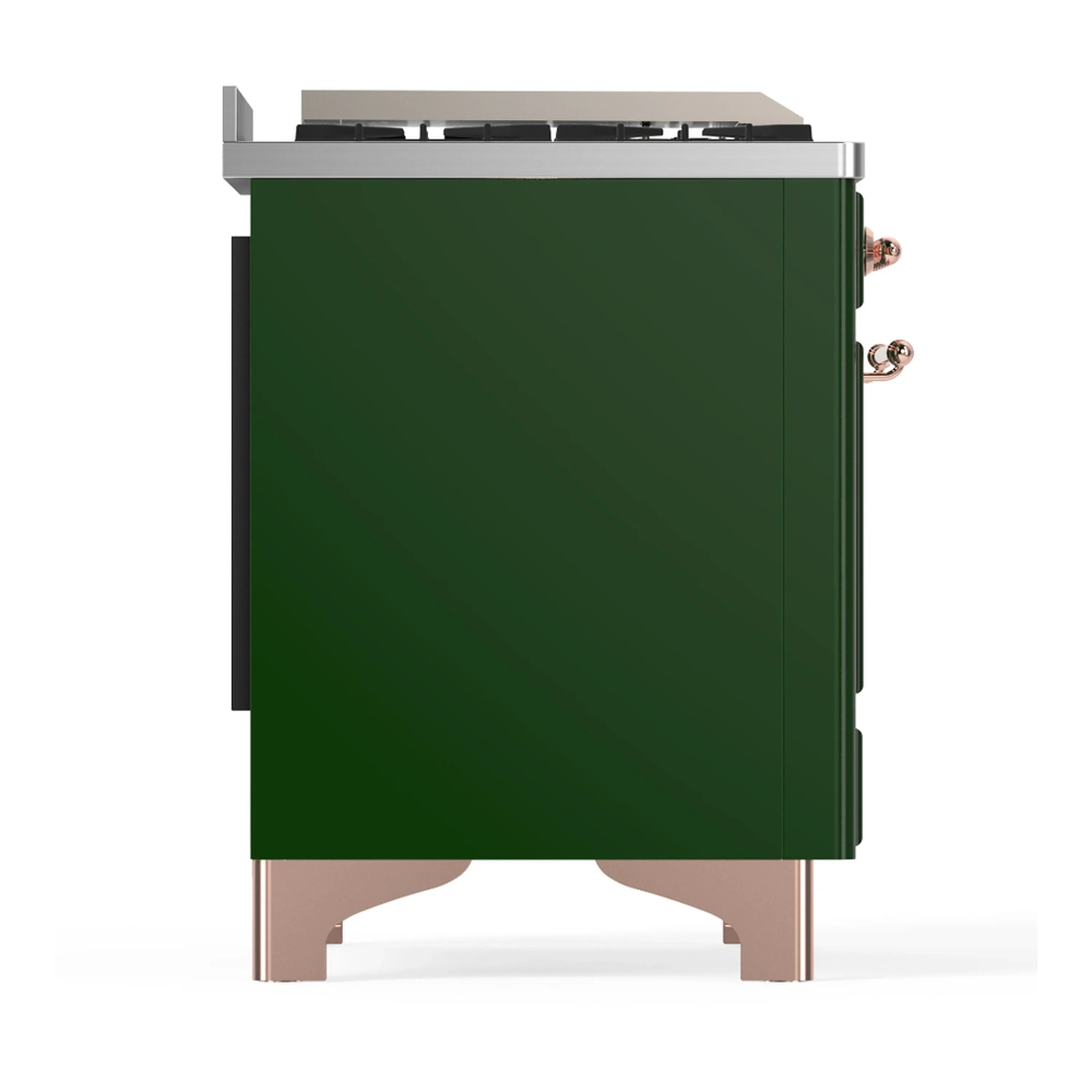 ILVE Majestic III 60-inch Dual Fuel Range with 5 Liquid Propane Burner, Griddle, French Top and Solid Door Electric Oven in Emerald Green with Copper Trim (UM60FSQNR3EGPLP) - Image 8