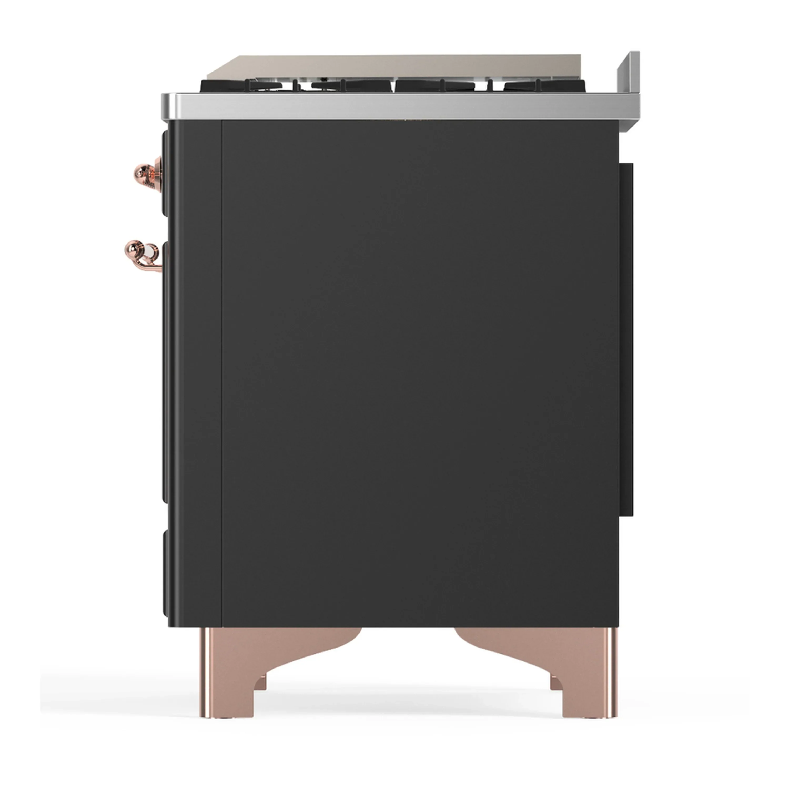 ILVE Majestic III 60-inch Dual Fuel Range with 7 Natural Gas Burner, Griddle and Triple Glass Door Electric Oven in Graphite Matte with Copper Trim (UM60FNR3MGP) - Image 9
