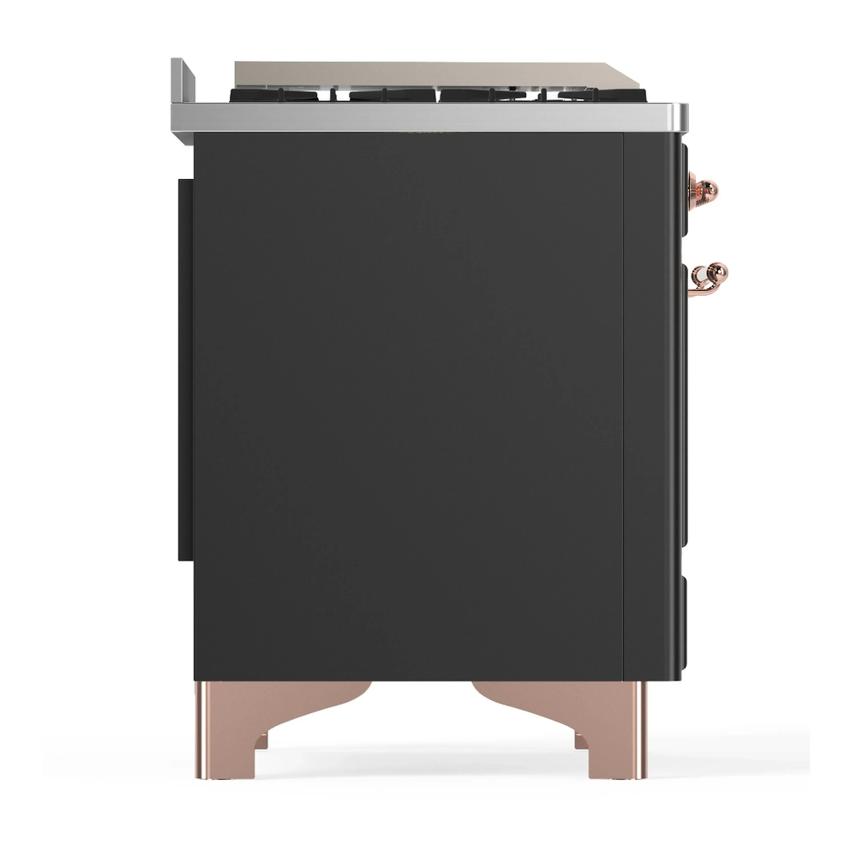 ILVE Majestic III 60-inch Dual Fuel Range with 7 Natural Gas Burner, Griddle and Solid Door Electric Oven in Graphite Matte with Copper Trim (UM60FQNR3MGP) - Image 8