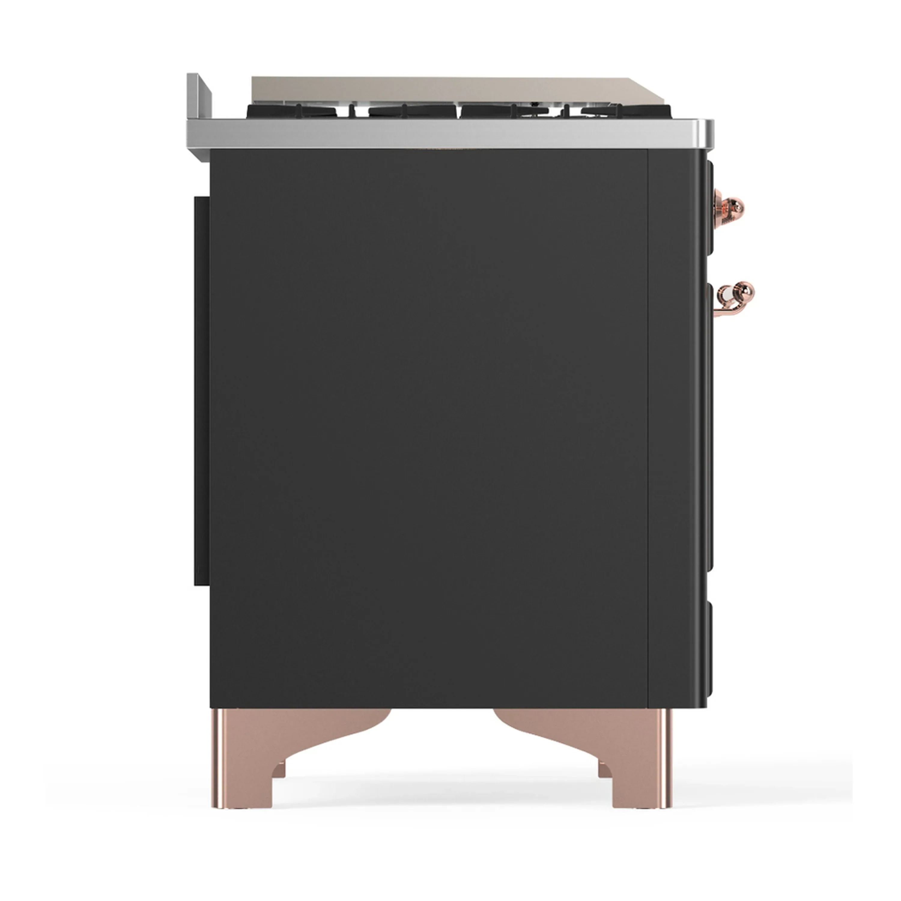 ILVE Majestic III 60-inch Dual Fuel Range with 7 Natural Gas Burner, Griddle, French Top and Triple Glass Door Electric Oven in Graphite Matte with Copper Trim (UM60FSNR3MGP) - Image 8