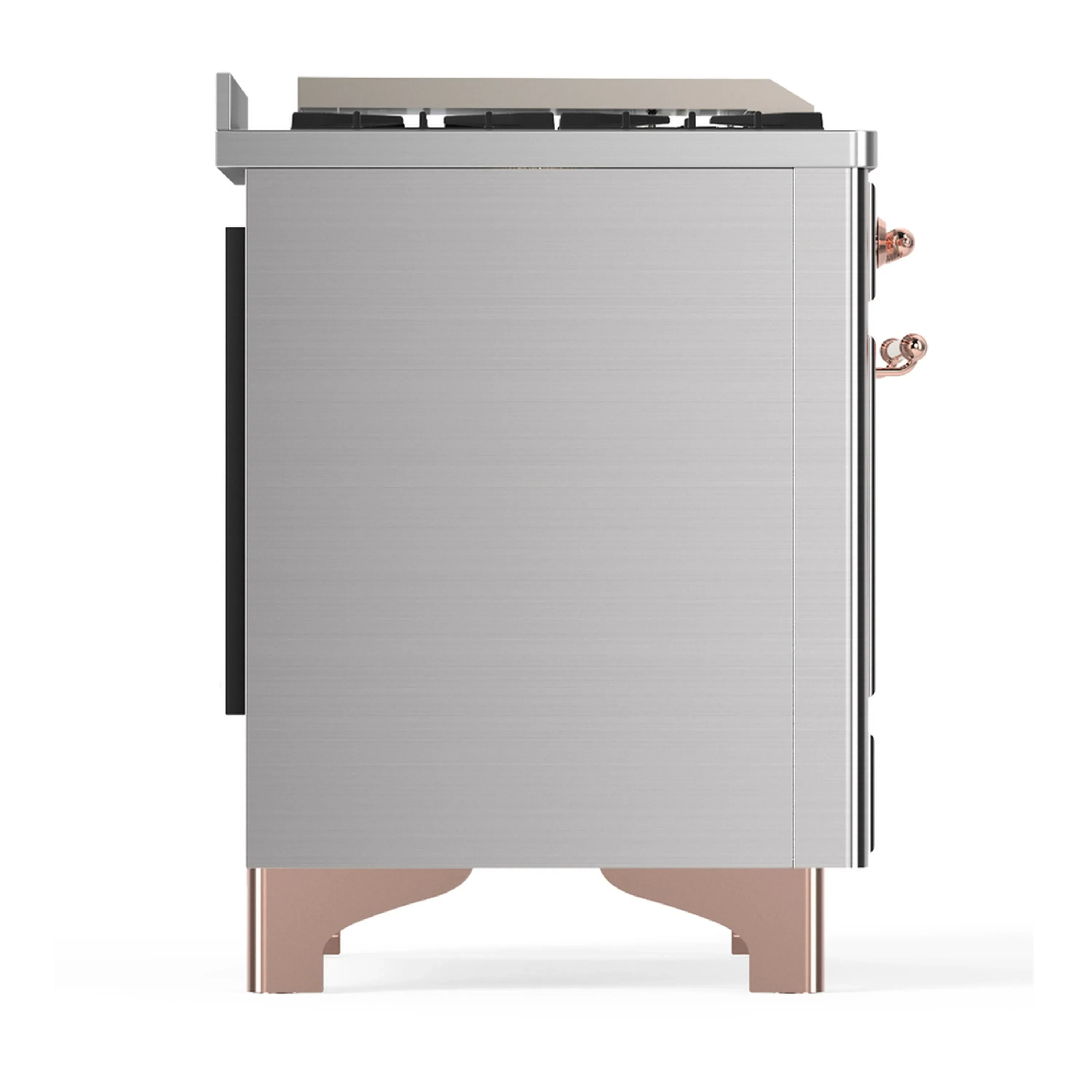 ILVE Majestic III 60-inch Dual Fuel Range with 7 Natural Gas Burner, Griddle and Triple Glass Door Electric Oven in Stainless Steel with Copper Trim (UM60FNR3SSP) - Image 8
