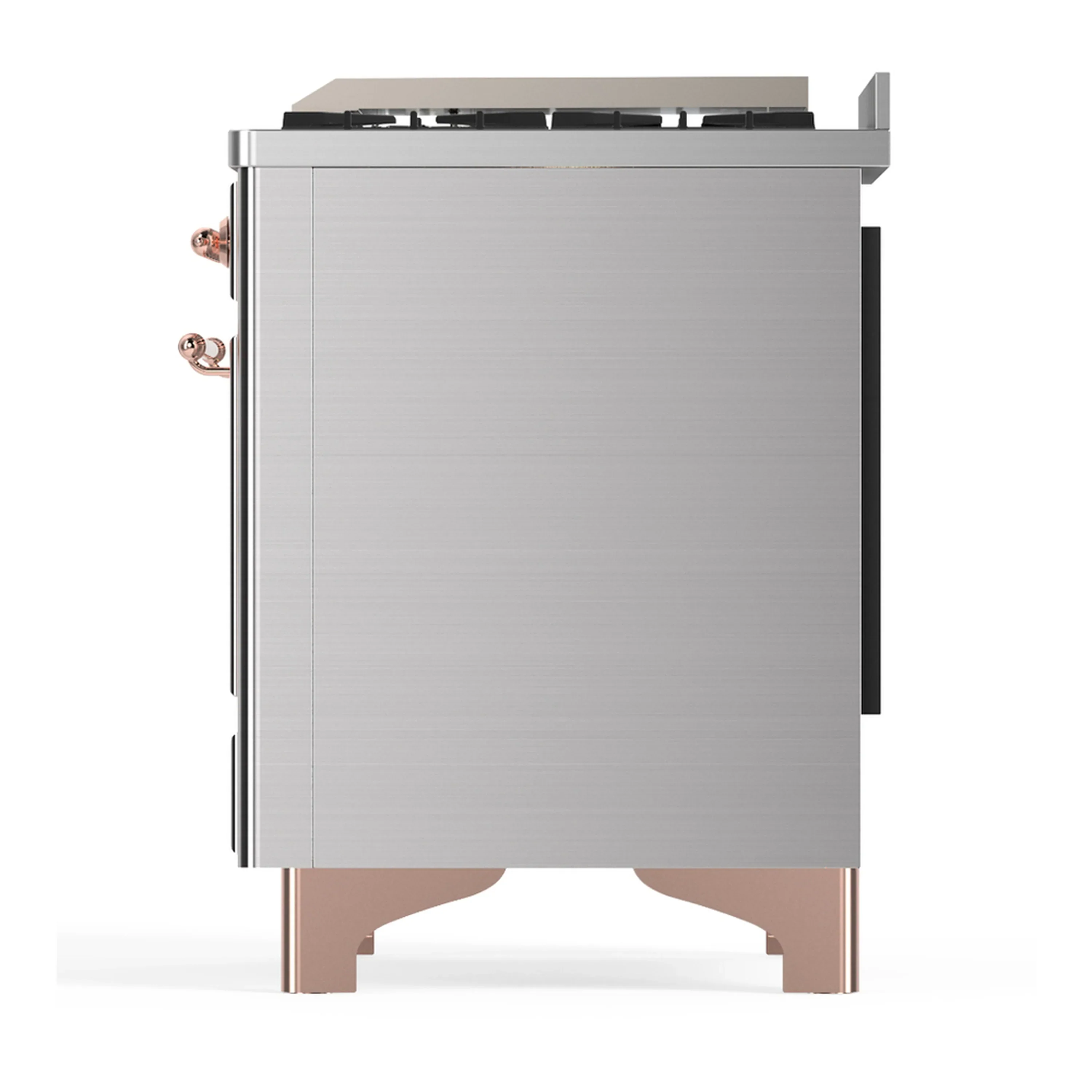 ILVE Majestic III 60-inch Dual Fuel Range with 7 Natural Gas Burner, Griddle and Triple Glass Door Electric Oven in Stainless Steel with Copper Trim (UM60FNR3SSP) - Image 9