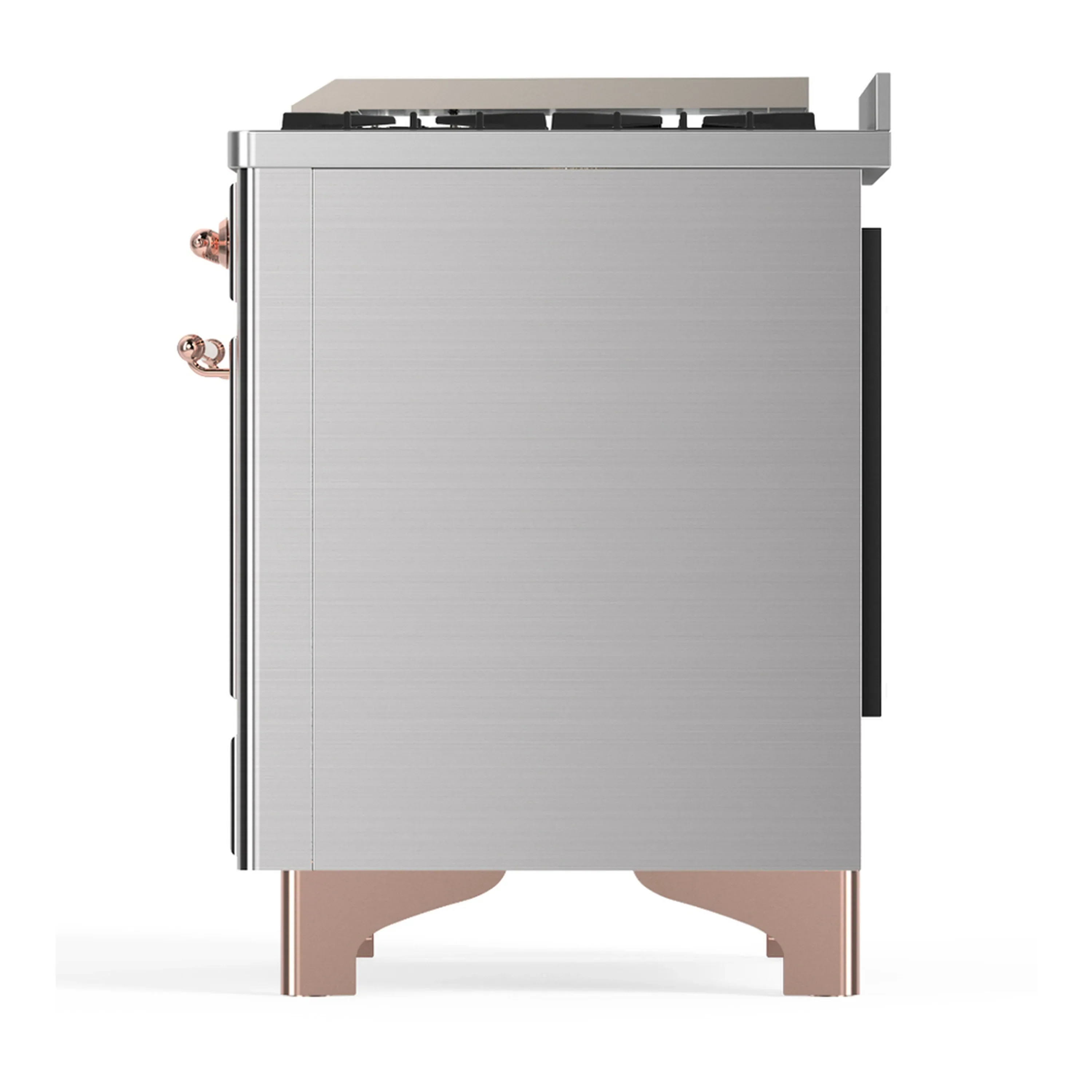 ILVE Majestic III 60-inch Dual Fuel Range with 5 Liquid Propane Burner, Griddle and Solid Door Electric Oven in Stainless Steel with Copper Trim (UM60FQNR3SSPLP) - Image 9