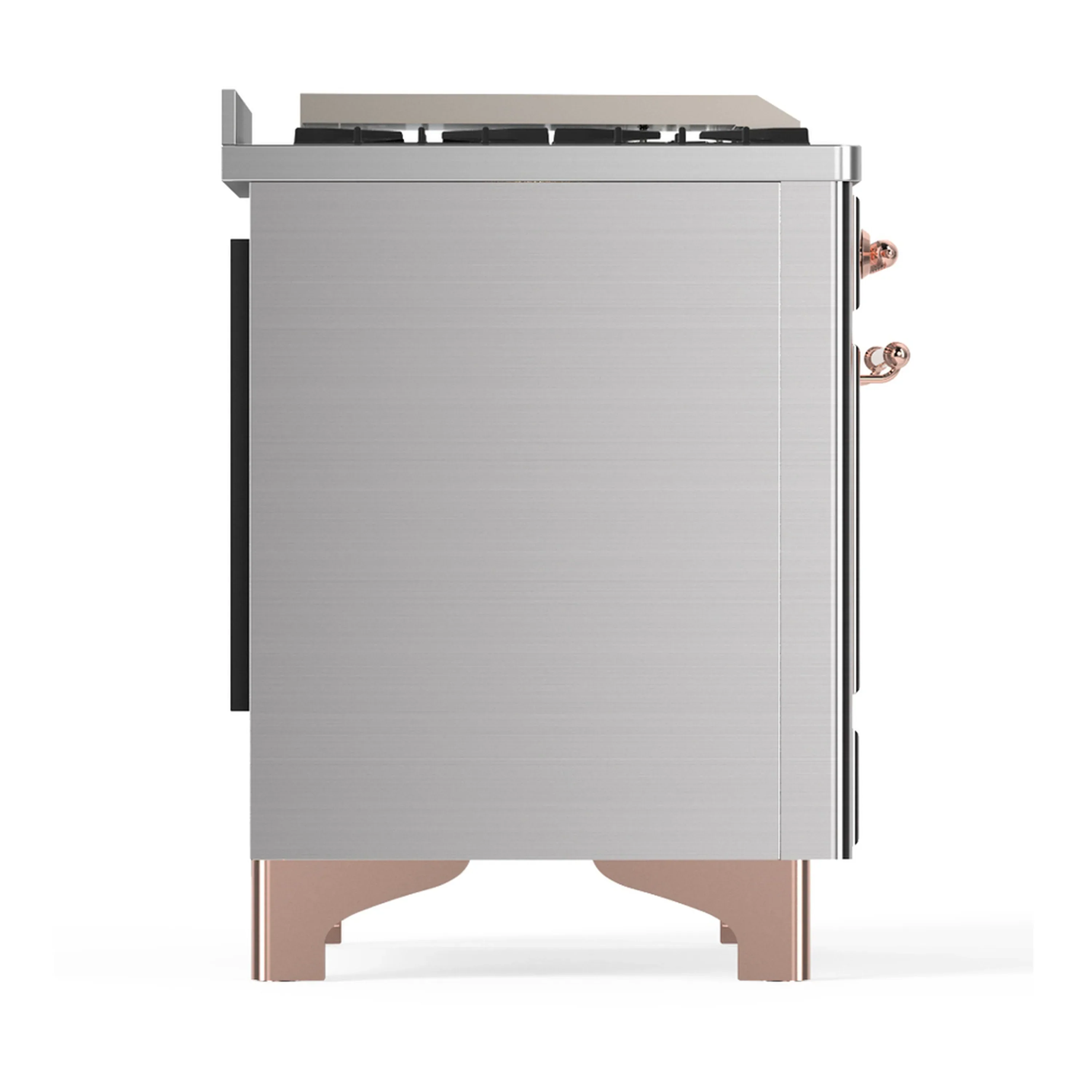 ILVE Majestic III 60-inch Dual Fuel Range with 5 Liquid Propane Burner, Griddle, French Top and Triple Glass Door Electric Oven in Stainless Steel with Copper Trim (UM60FSNR3SSPLP) - Image 8