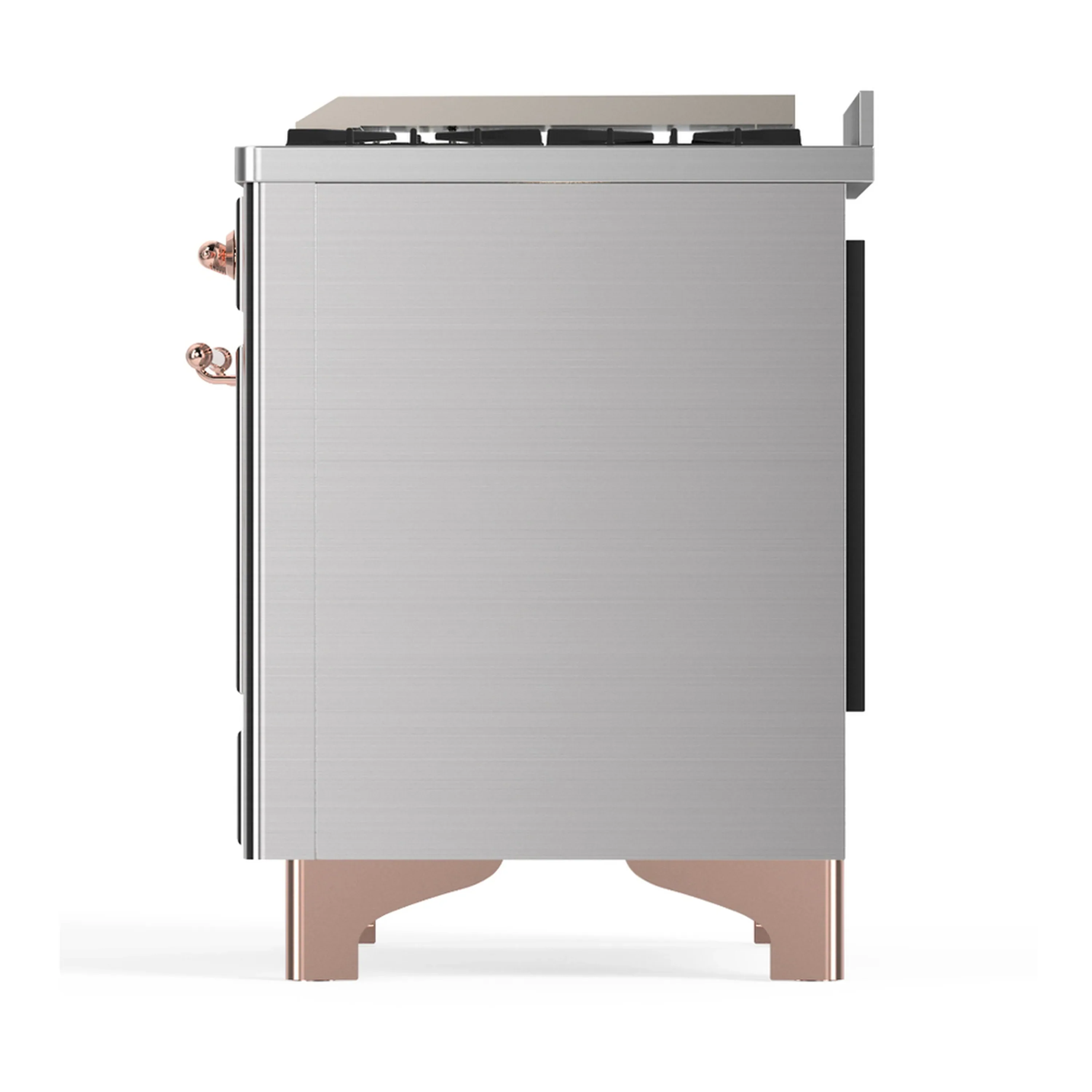 ILVE Majestic III 60-inch Dual Fuel Range with 5 Liquid Propane Burner, Griddle, French Top and Triple Glass Door Electric Oven in Stainless Steel with Copper Trim (UM60FSNR3SSPLP) - Image 9