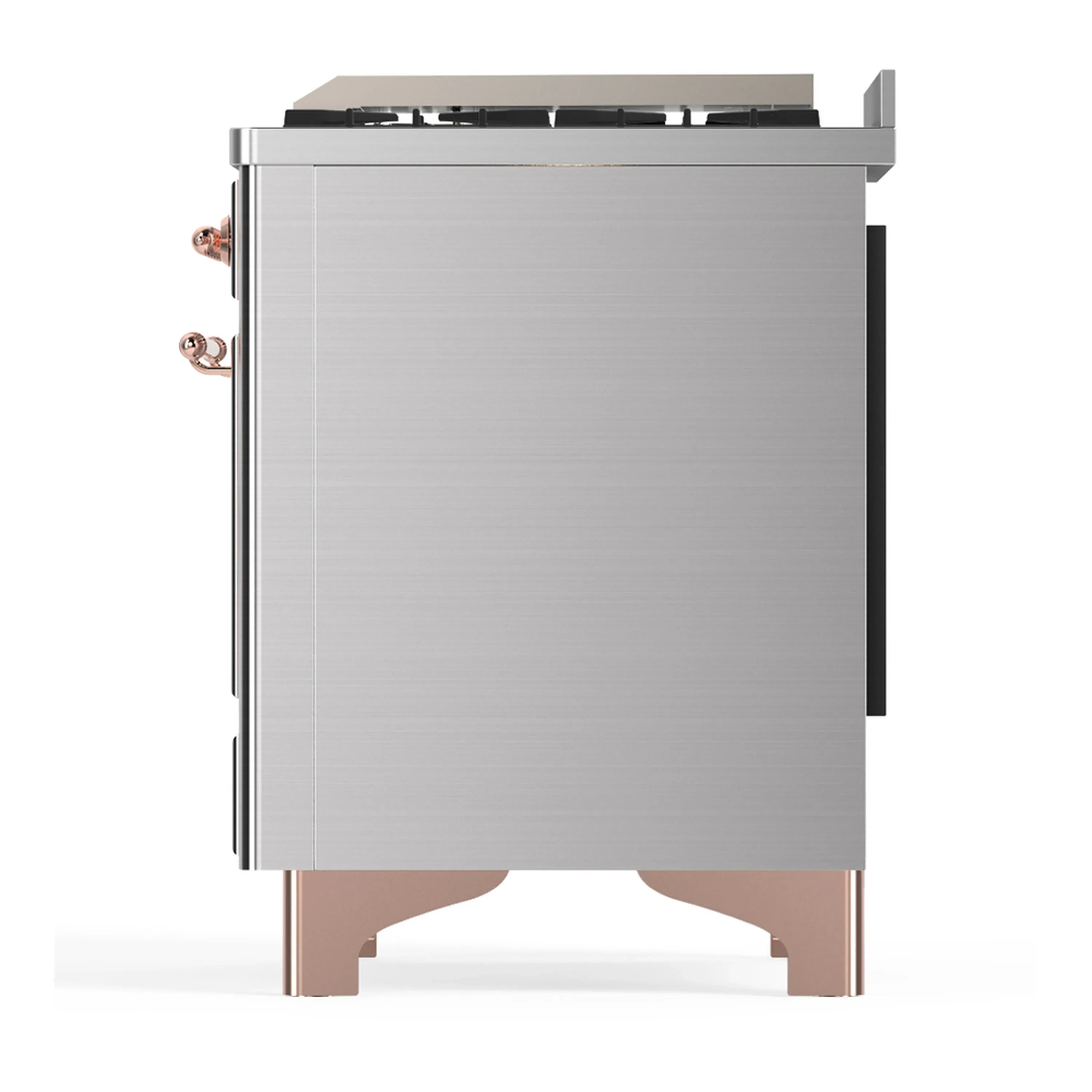 ILVE Majestic III 60-inch Dual Fuel Range with 5 Liquid Propane Burner, Griddle, French Top and Solid Door Electric Oven in Stainless Steel with Copper Trim (UM60FSQNR3SSPLP) - Image 9