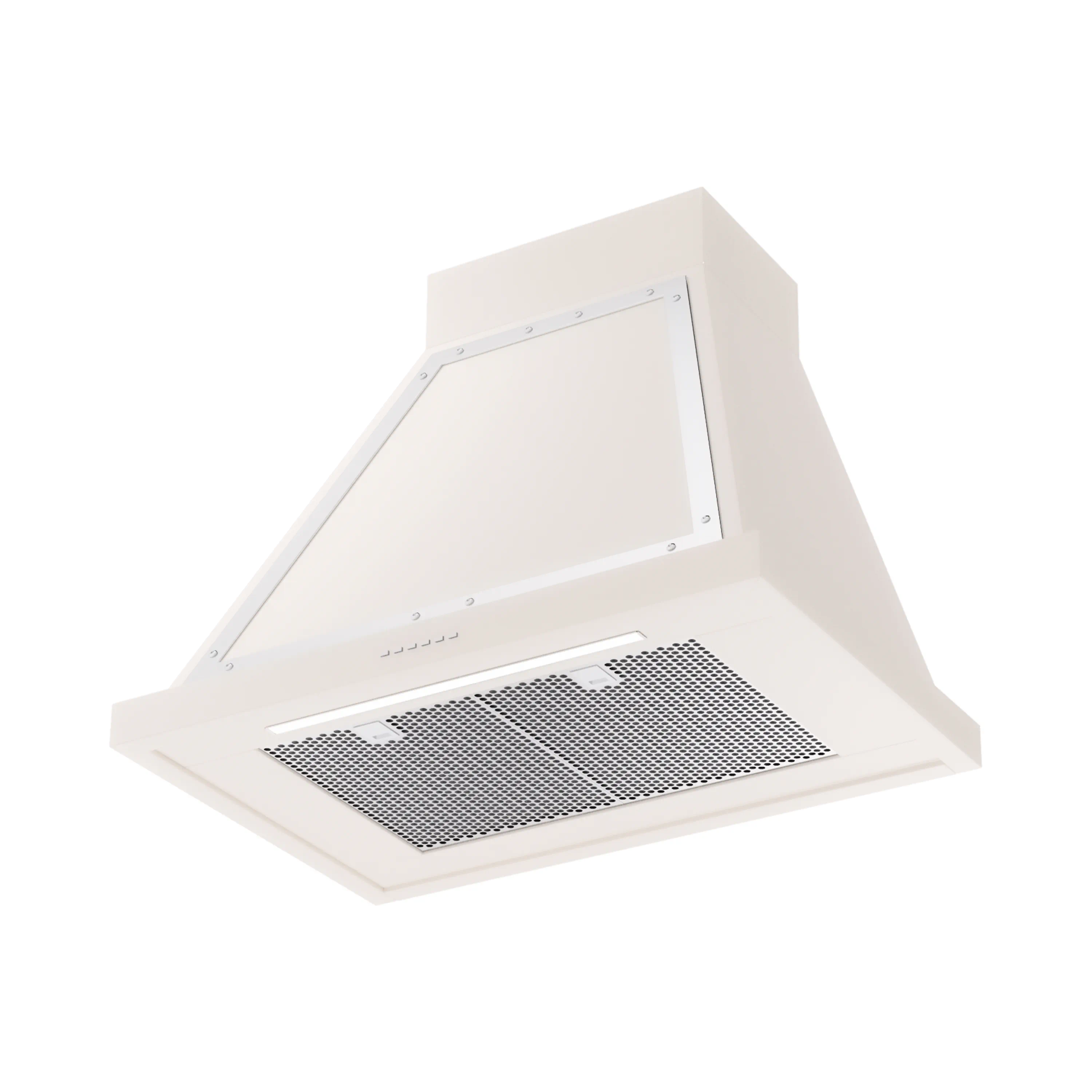 ILVE Nostalgie II 30-Inch 600 CFM Wall Mounted Range Hood in Antique White with Chrome Trim (UANB30AWC) - Image 2