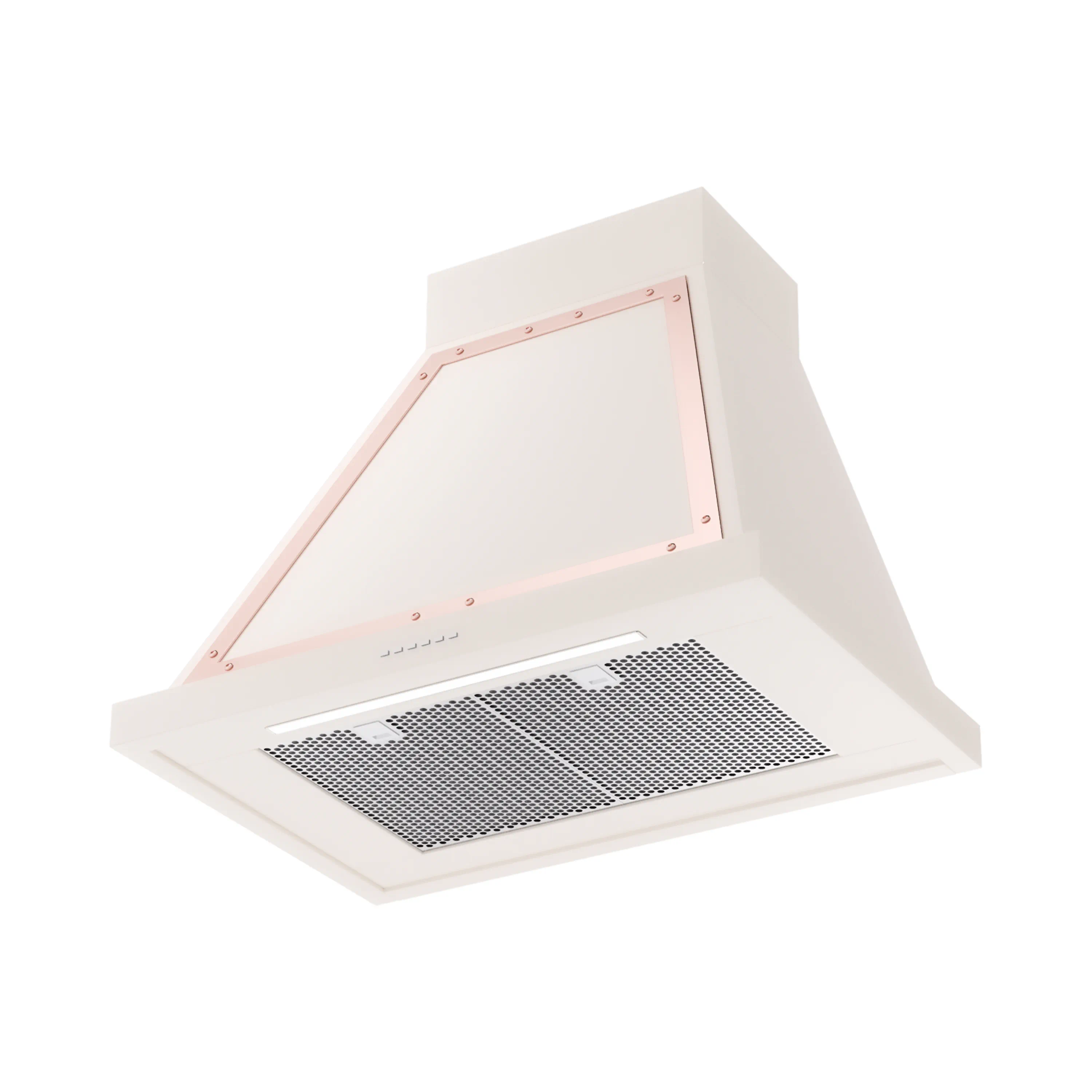 ILVE Nostalgie II 30-Inch 600 CFM Wall Mounted Range Hood in Antique White with Copper Trim (UANB30AWP) - Image 2