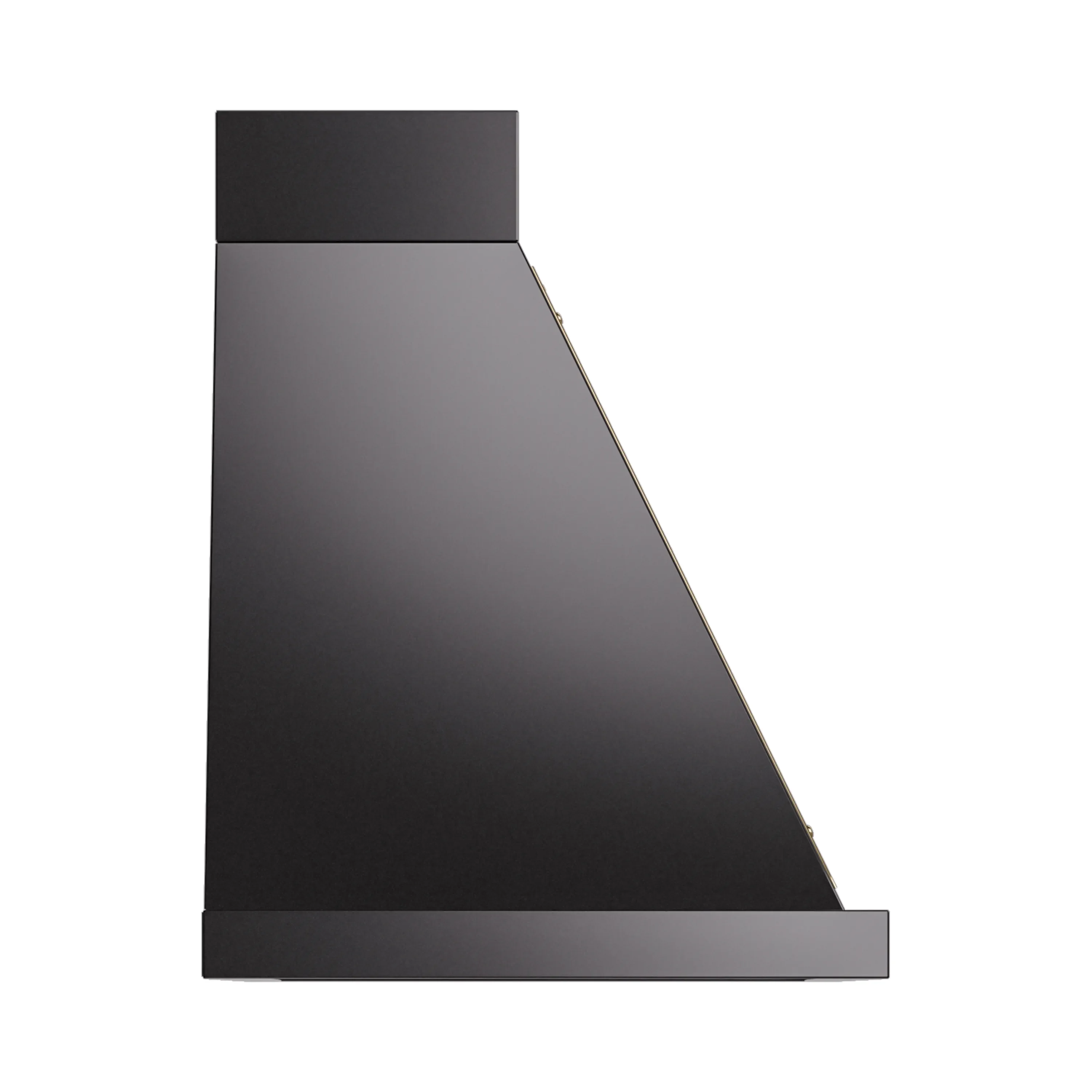ILVE Nostalgie II 30-Inch 600 CFM Wall Mounted Range Hood in Glossy Black with Brass Trim (UANB30BKG) - Image 3