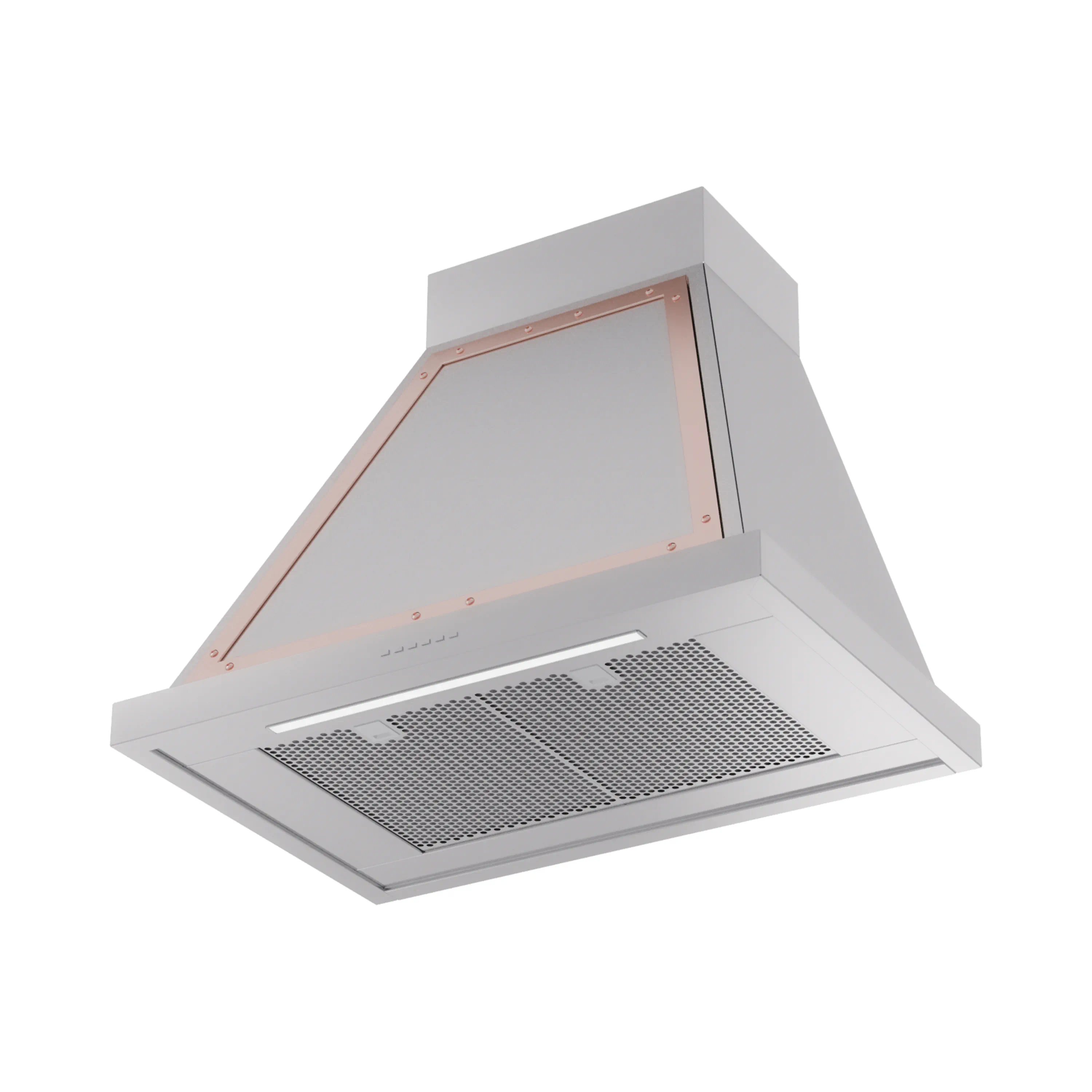 ILVE Nostalgie II 30-Inch 600 CFM Wall Mounted Range Hood in Stainless Steel with Copper Trim (UANB30SSP) - Image 2