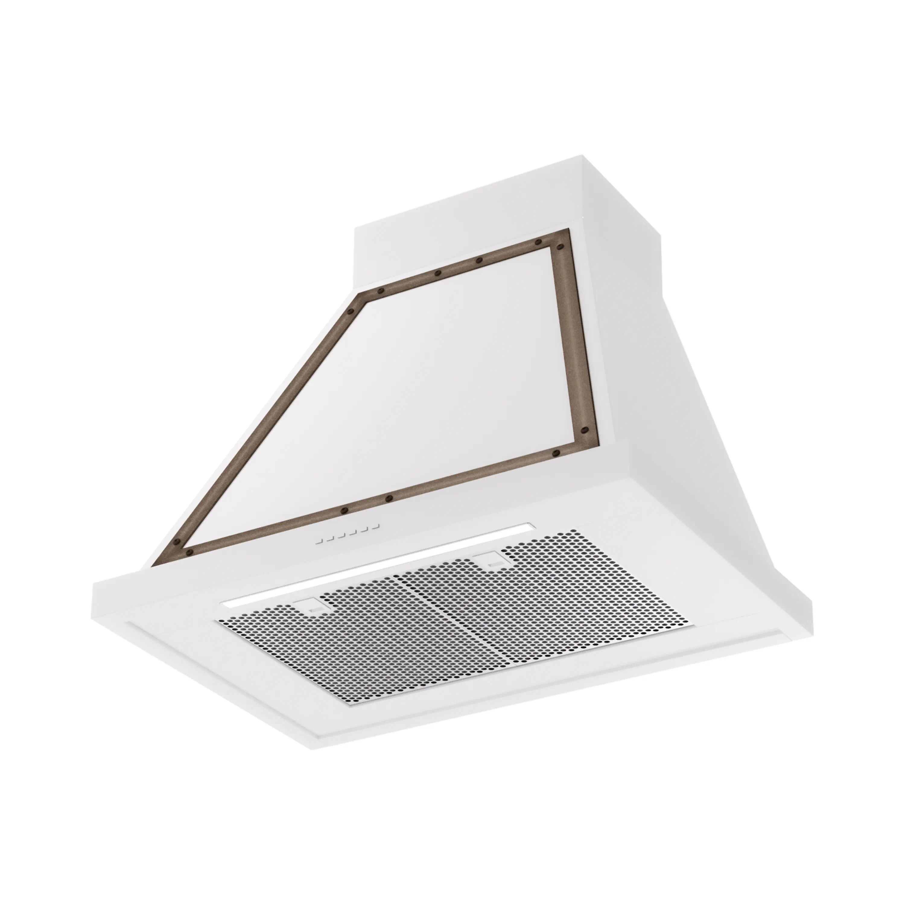 ILVE Nostalgie II 30-Inch 600 CFM Wall Mounted Range Hood in White with Bronze Trim (UANB30WHB) - Image 2