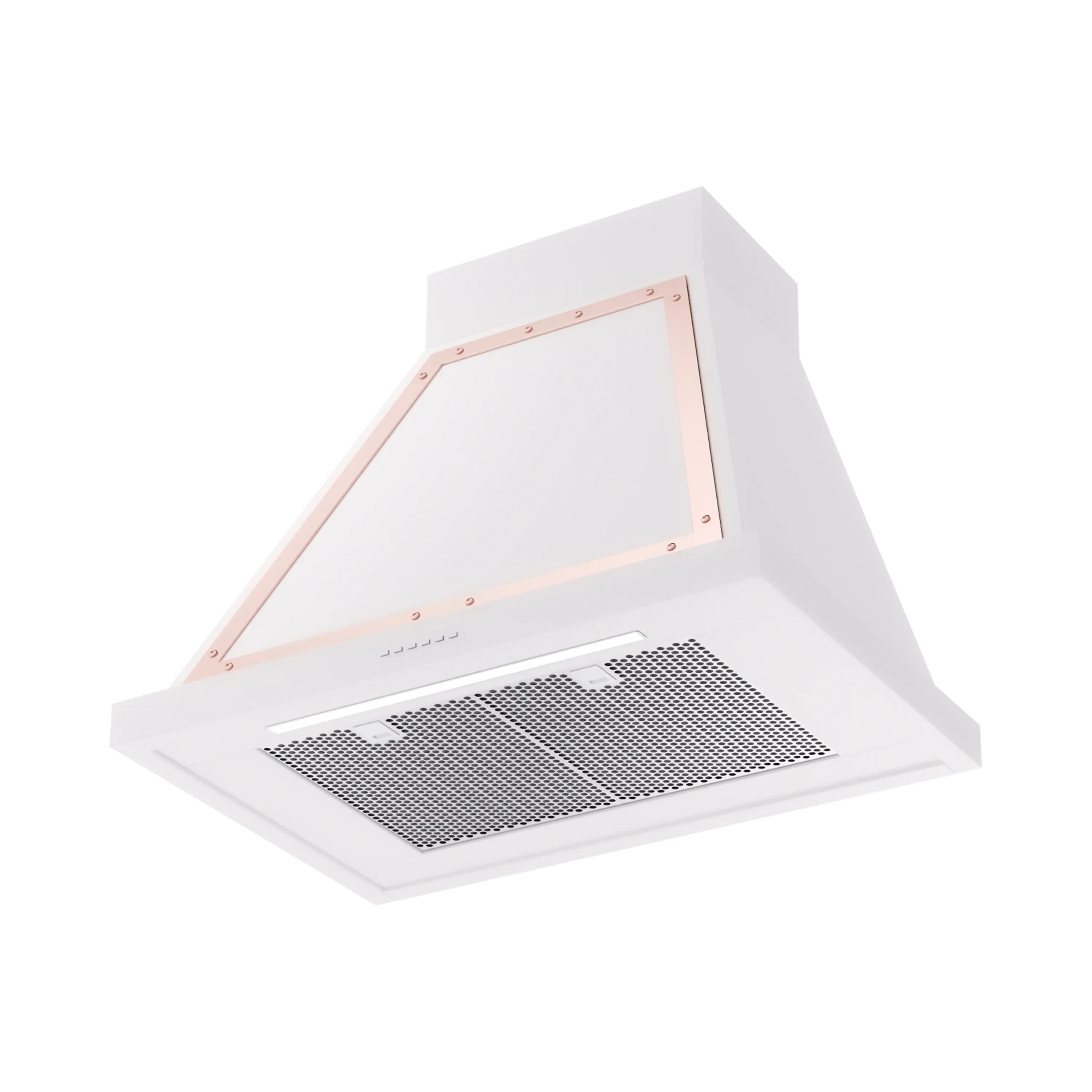 ILVE Nostalgie II 30-Inch 600 CFM Wall Mounted Range Hood in White with Copper Trim (UANB30WHP) - Image 2