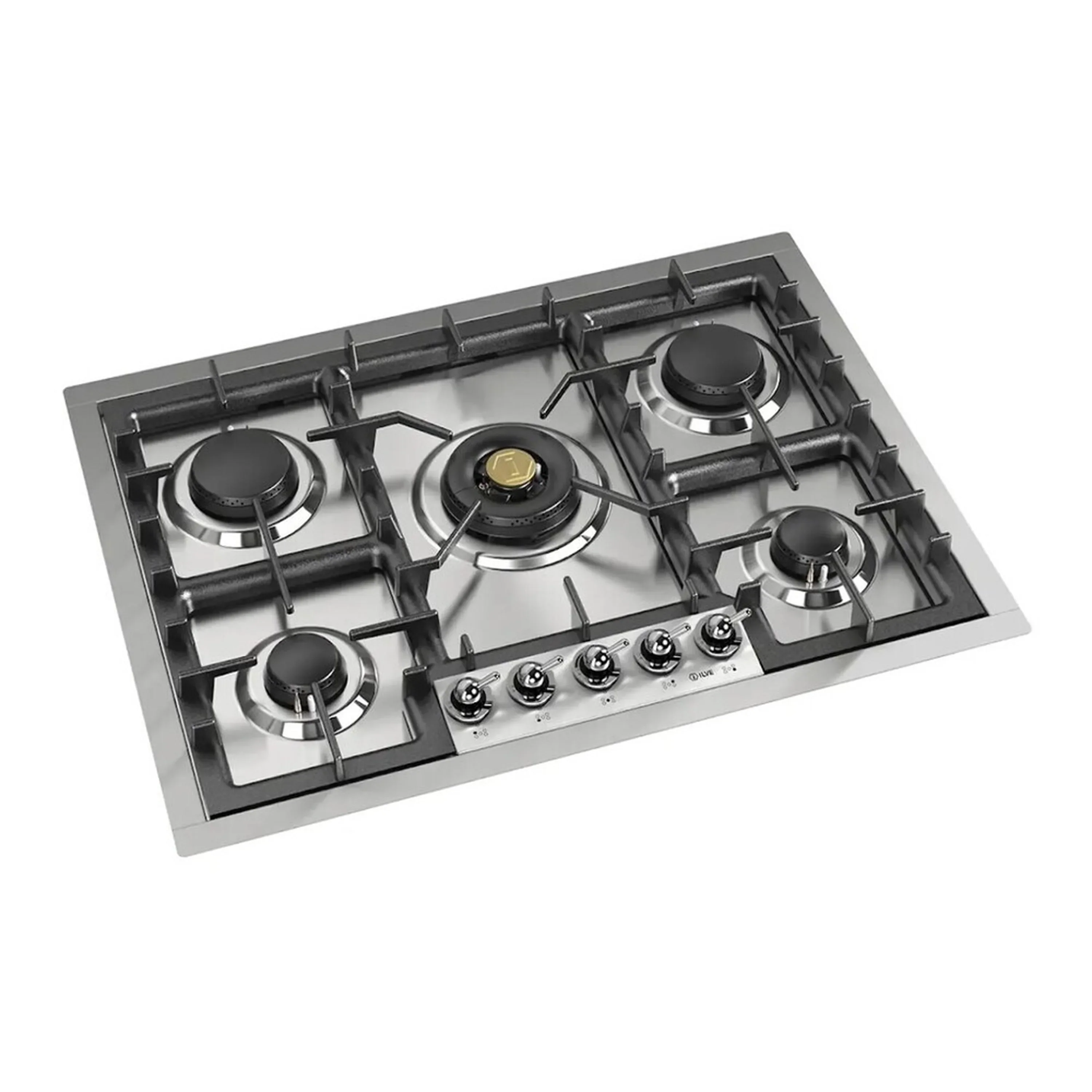ILVE Nostalgie II 30 inch Built-In Propane Gas Cooktop with 5 Burners, in Stainless Steel (UHCPT75NSSCLP) - Image 2