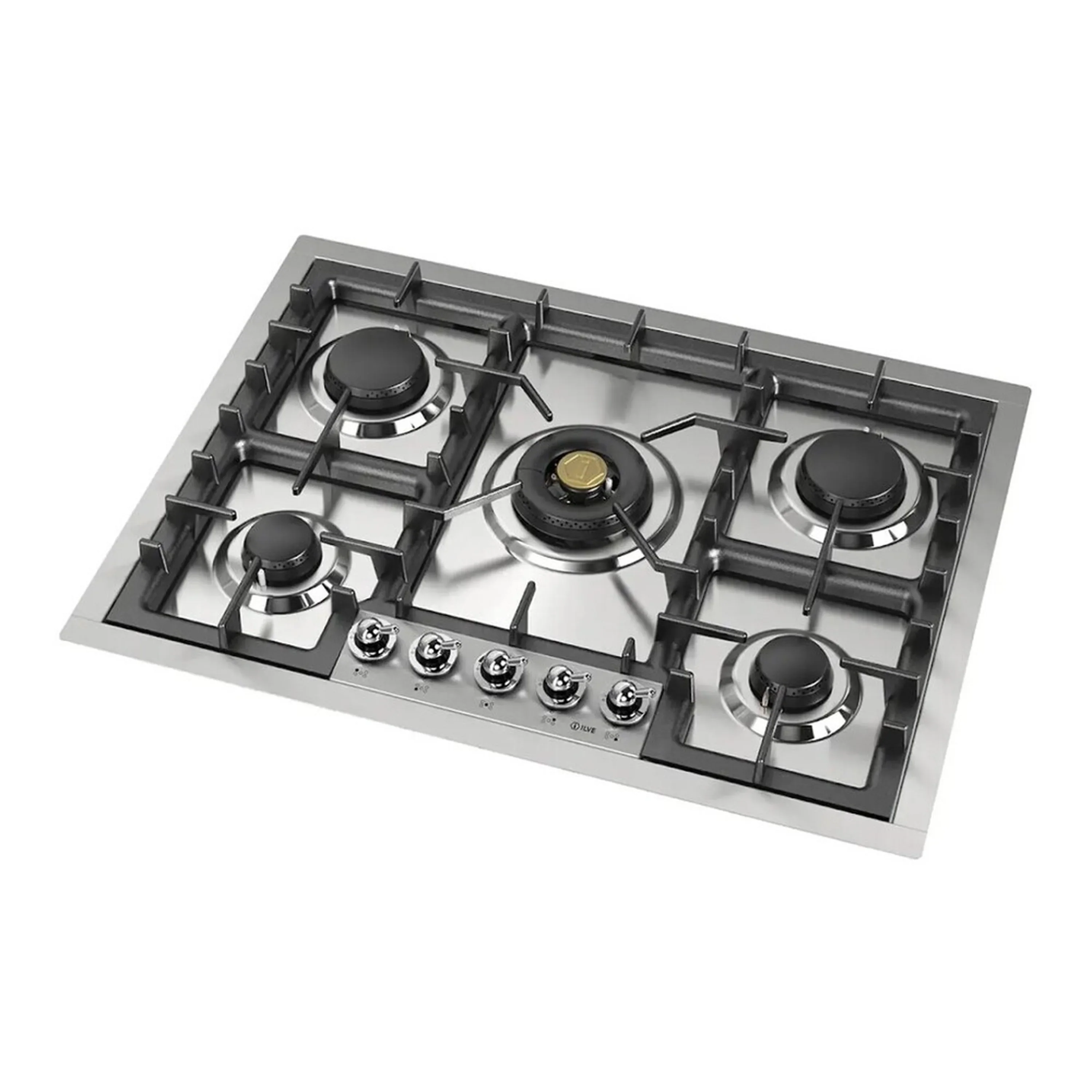ILVE Nostalgie II 30 inch Built-In Propane Gas Cooktop with 5 Burners, in Stainless Steel (UHCPT75NSSCLP) - Image 3