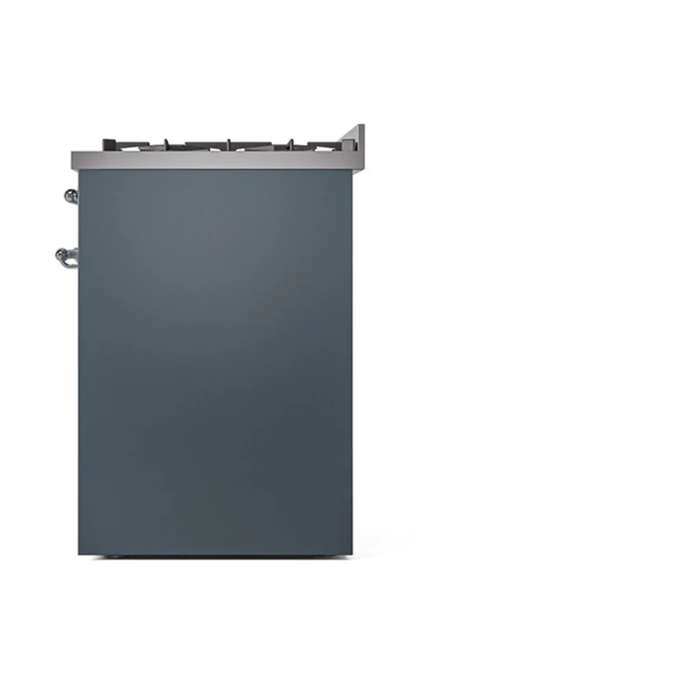 ILVE Nostalgie II 30-Inch Dual Fuel Freestanding Range in Blue Grey with Chrome Trim (UP30NMPBGCLP) - Image 8