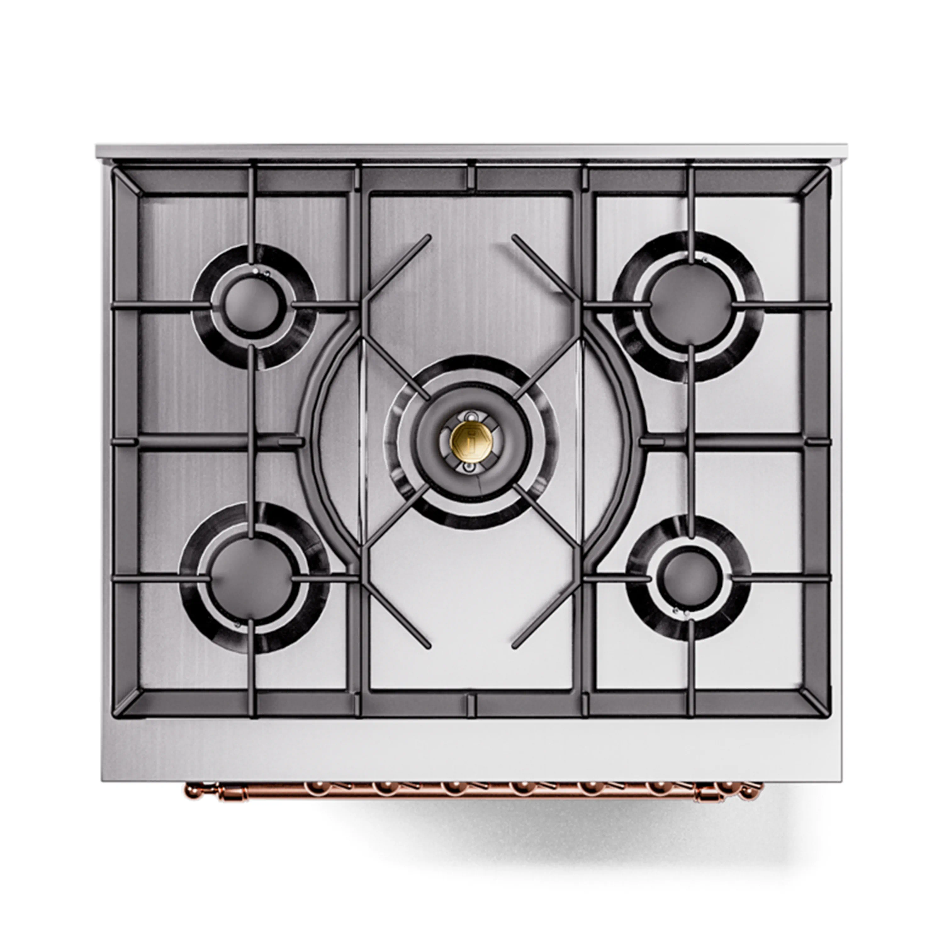 ILVE Nostalgie II 30-Inch Dual Fuel Freestanding Range in Matte Graphite with Copper Trim (UP30NMPMGPLP) - Image 9
