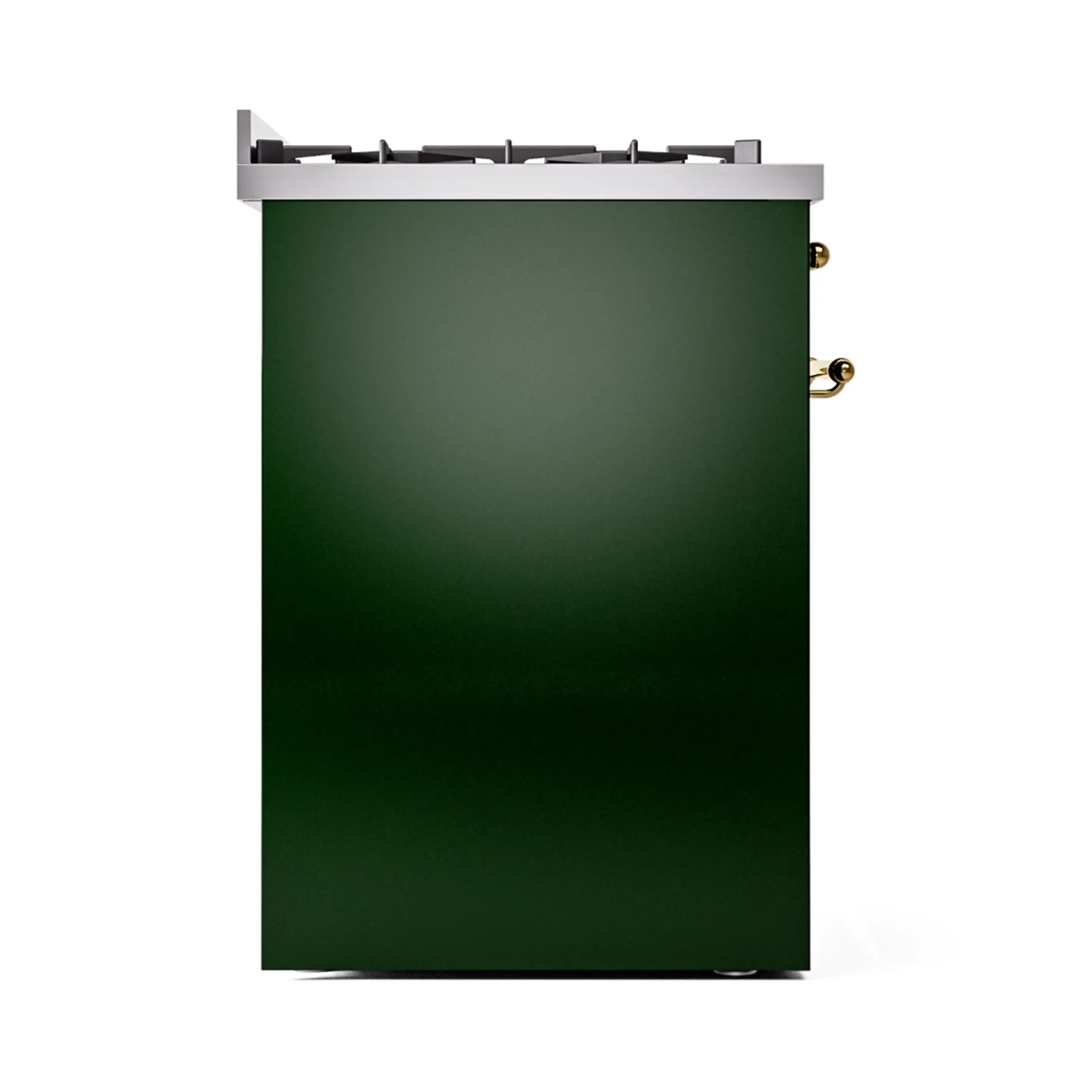 ILVE Nostalgie II 30-Inch Freestanding Natural Gas Dual Fuel Range in Emerald Green with Brass Trim (UP30NMPEGG) - Image 7