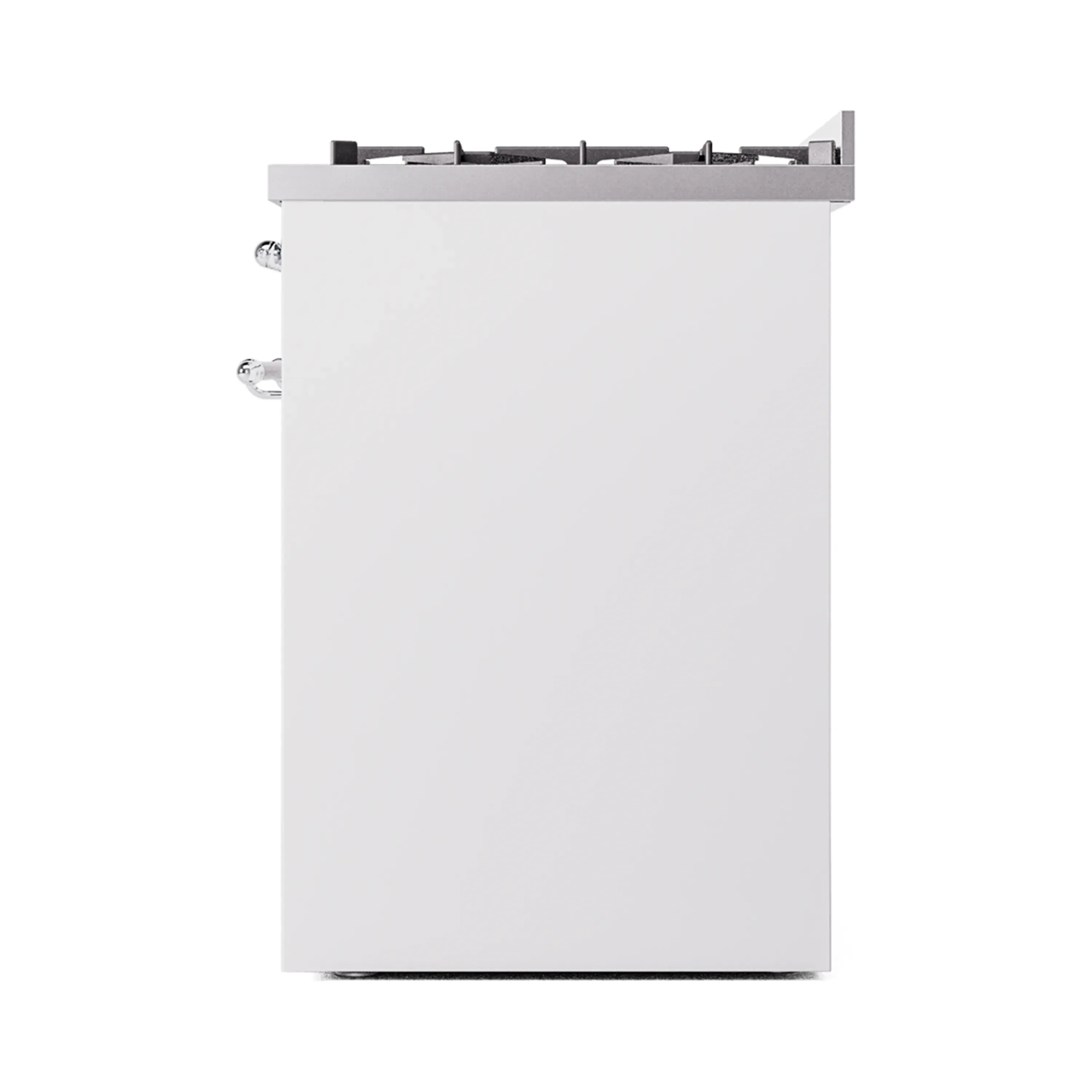 ILVE Nostalgie II 30-Inch Freestanding Natural Gas Dual Fuel Range in White with Chrome Trim (UP30NMPWHC) - Image 6