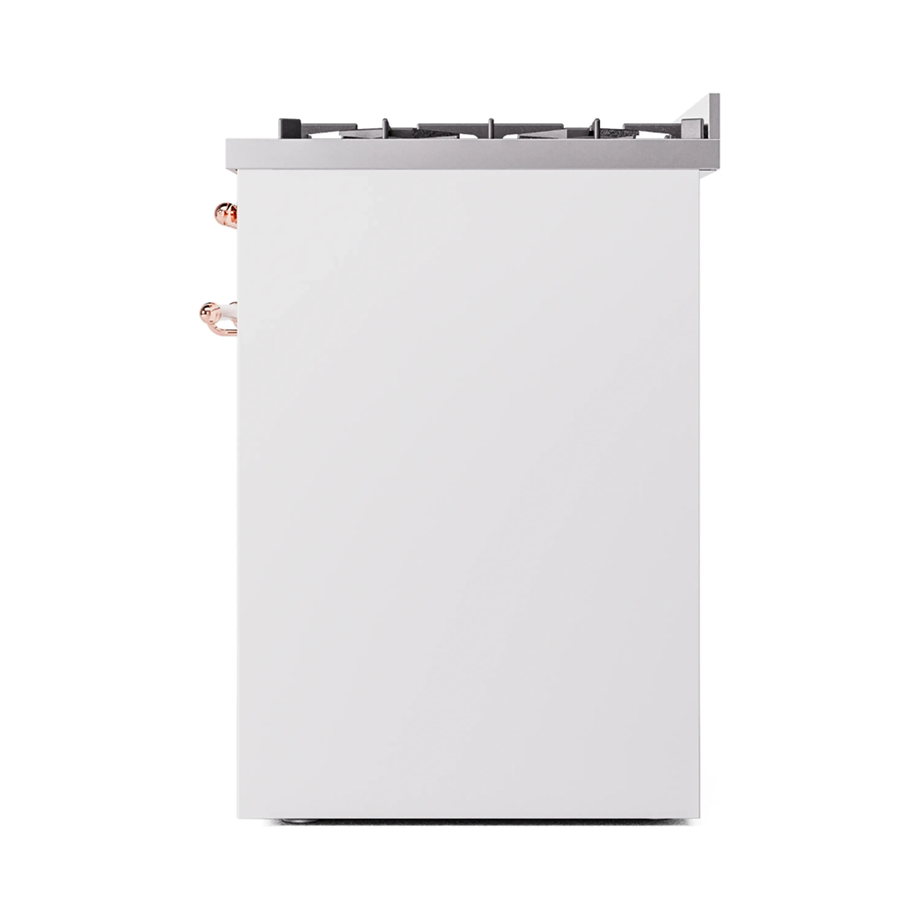 ILVE Nostalgie II 30-Inch Freestanding Natural Gas Dual Fuel Range in White with Copper Trim (UP30NMPWHP) - Image 6