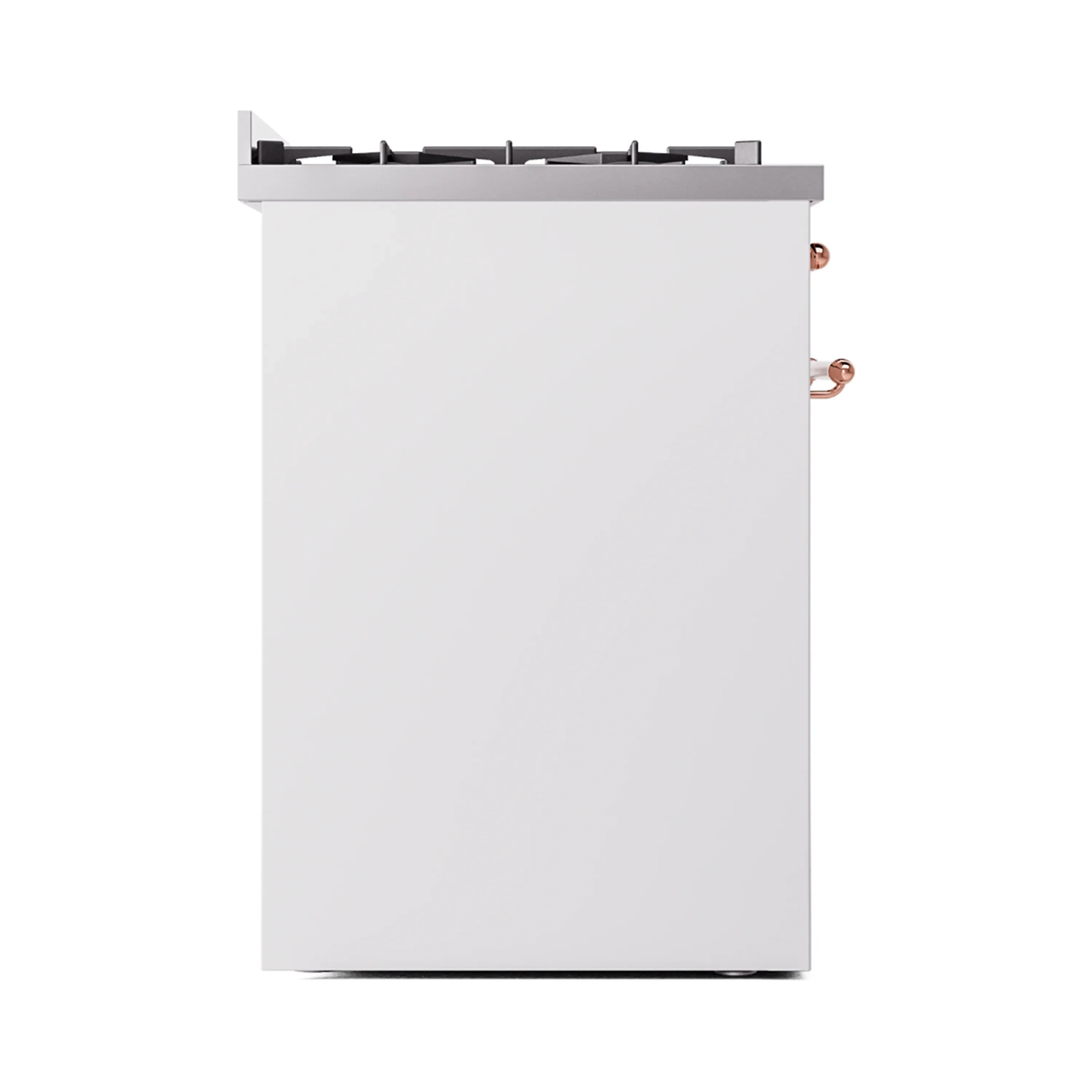 ILVE Nostalgie II 30-Inch Freestanding Natural Gas Dual Fuel Range in White with Copper Trim (UP30NMPWHP) - Image 7