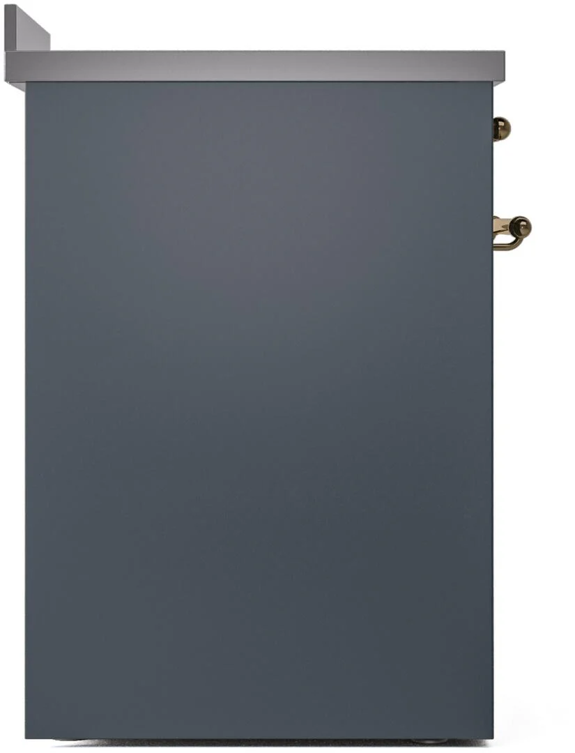 ILVE Nostalgie II 30-Inch Freestanding Electric Induction Range in Blue Grey with Brass Trim (UPI304NMPBGG) - Image 7