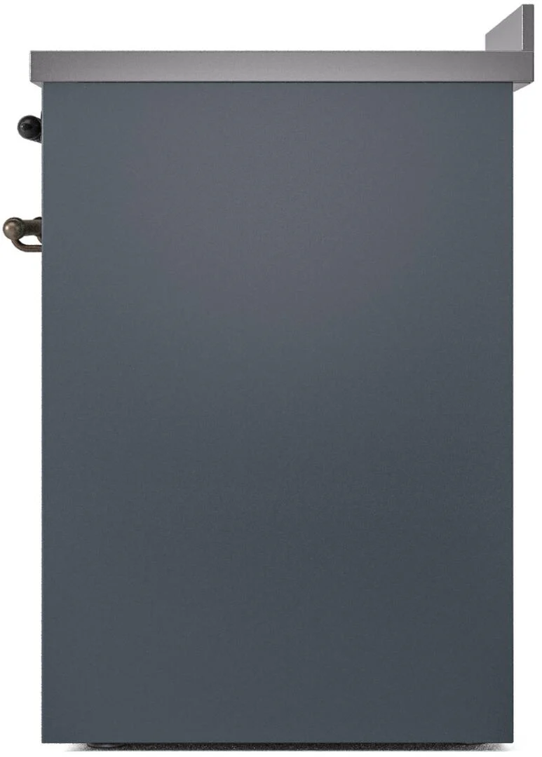 ILVE Nostalgie II 30-Inch Freestanding Electric Induction Range in Blue Grey with Bronze Trim (UPI304NMPBGB) - Image 6