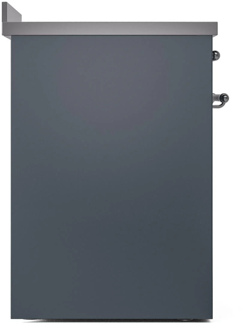 ILVE Nostalgie II 30-Inch Freestanding Electric Induction Range in Blue Grey with Chrome Trim (UPI304NMPBGC) - Image 6