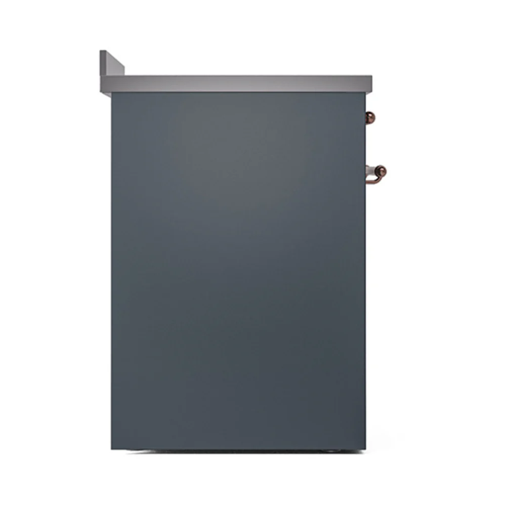 ILVE Nostalgie II 30-Inch Freestanding Electric Induction Range in Blue Grey with Copper Trim (UPI304NMPBGP) - Image 7