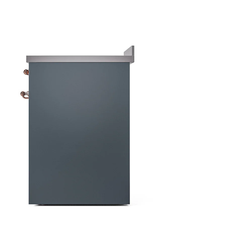 ILVE Nostalgie II 30-Inch Freestanding Electric Induction Range in Blue Grey with Copper Trim (UPI304NMPBGP) - Image 8