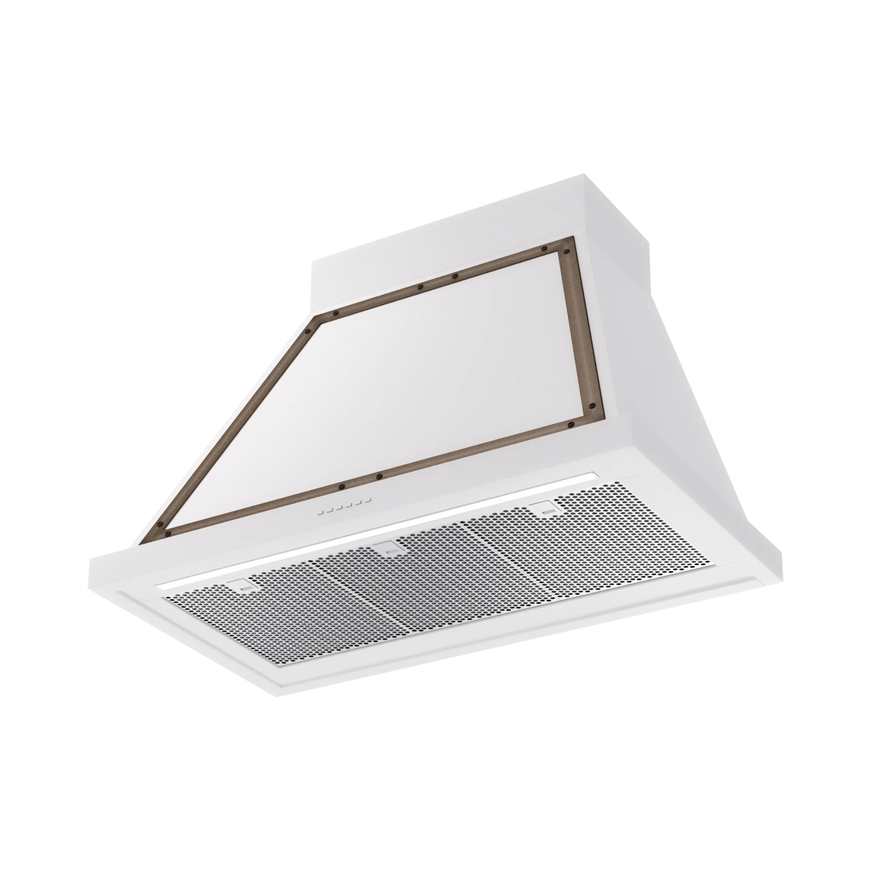 ILVE Nostalgie II 36-Inch 600 CFM Wall Mounted Range Hood in White with Bronze Trim (UANB36WHB) - Image 2