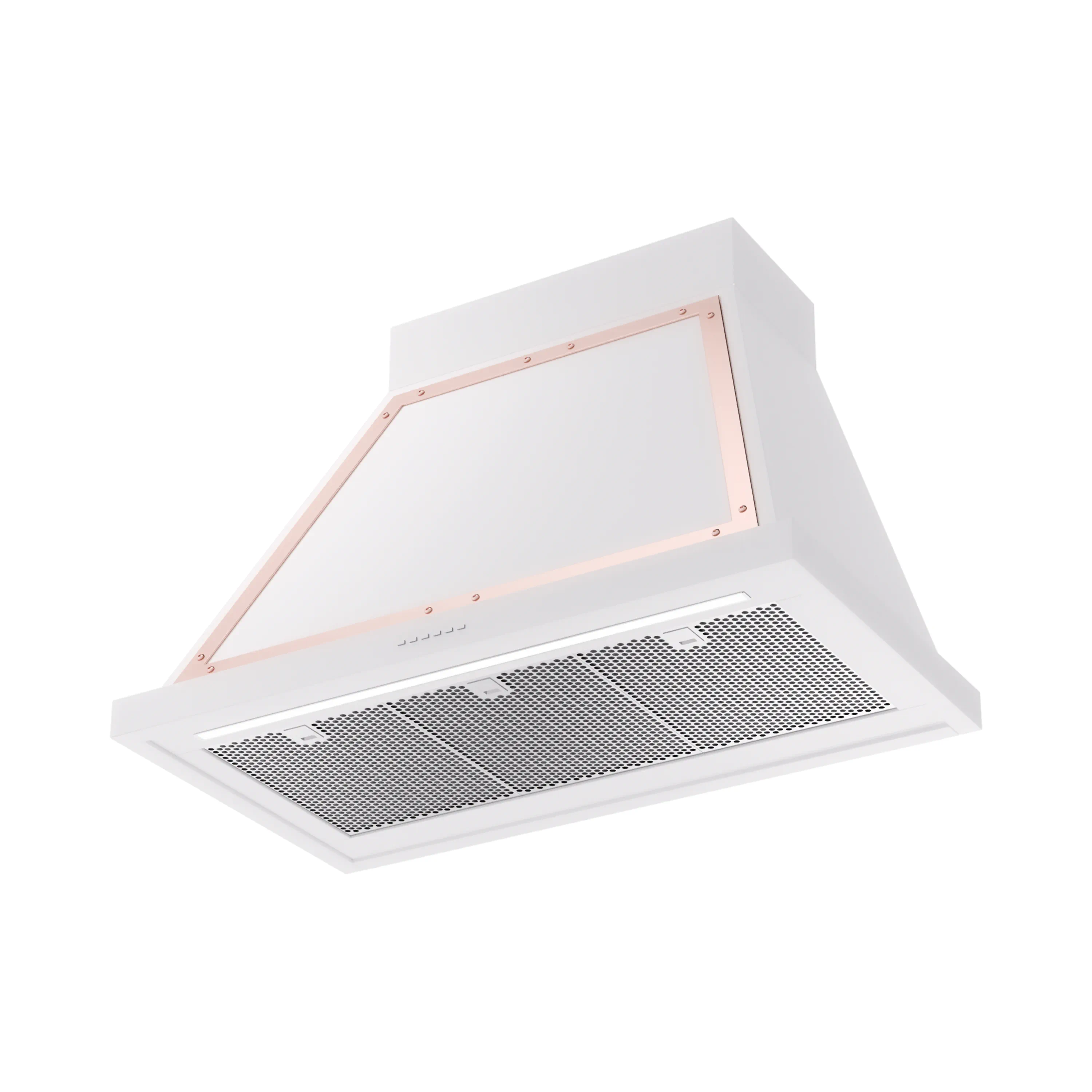 ILVE Nostalgie II 36-Inch 600 CFM Wall Mounted Range Hood in White with Copper Trim (UANB36WHP) - Image 2
