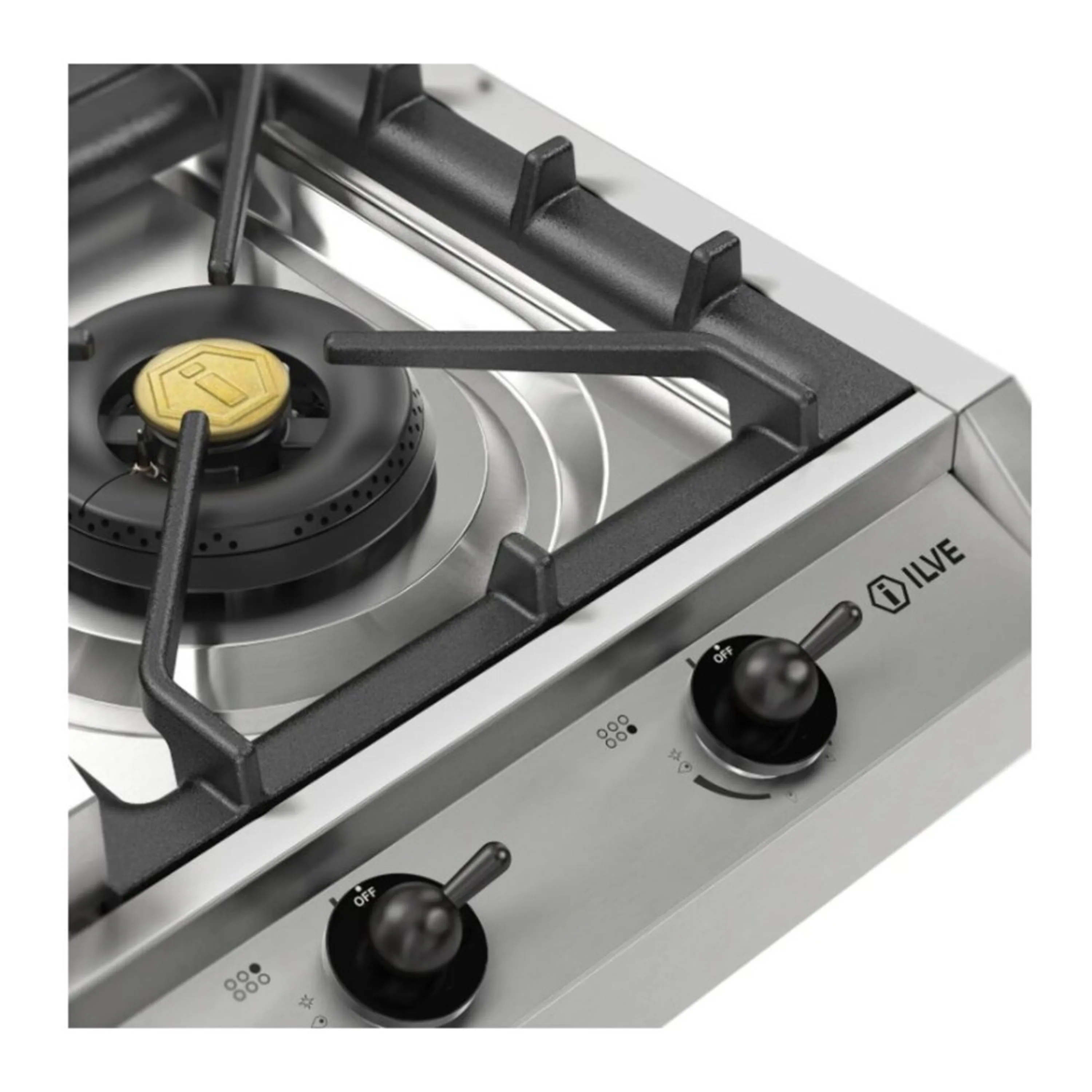 ILVE Nostalgie II 36 inch Built-In Propane Gas Cooktop with Griddle, in Stainless Steel (UHCP965FNSSBLP) - Image 6