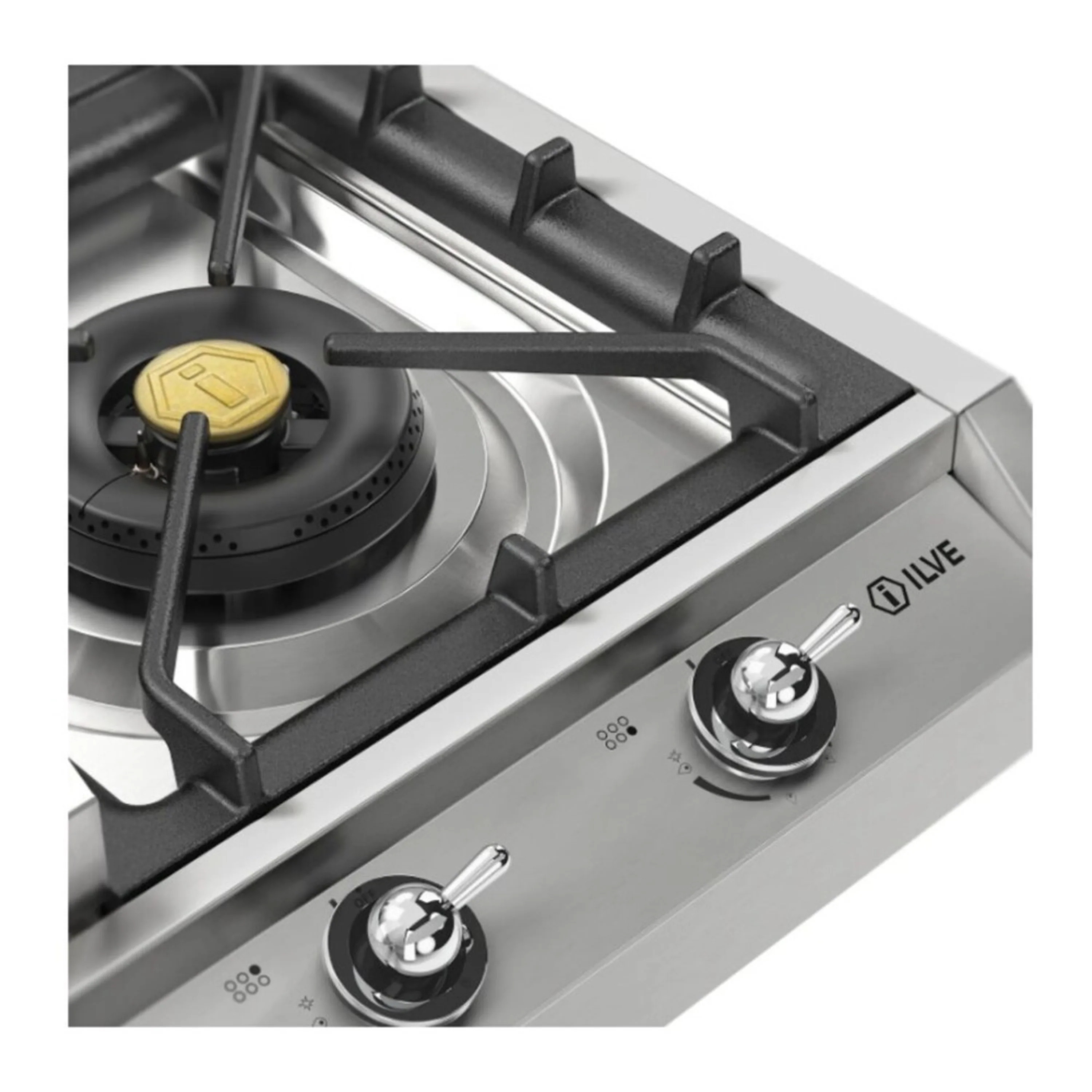 ILVE Nostalgie II 36-Inch Built-In Natural Gas Cooktop with Griddle in Stainless Steel (UHCP965FNSSC) - Image 6