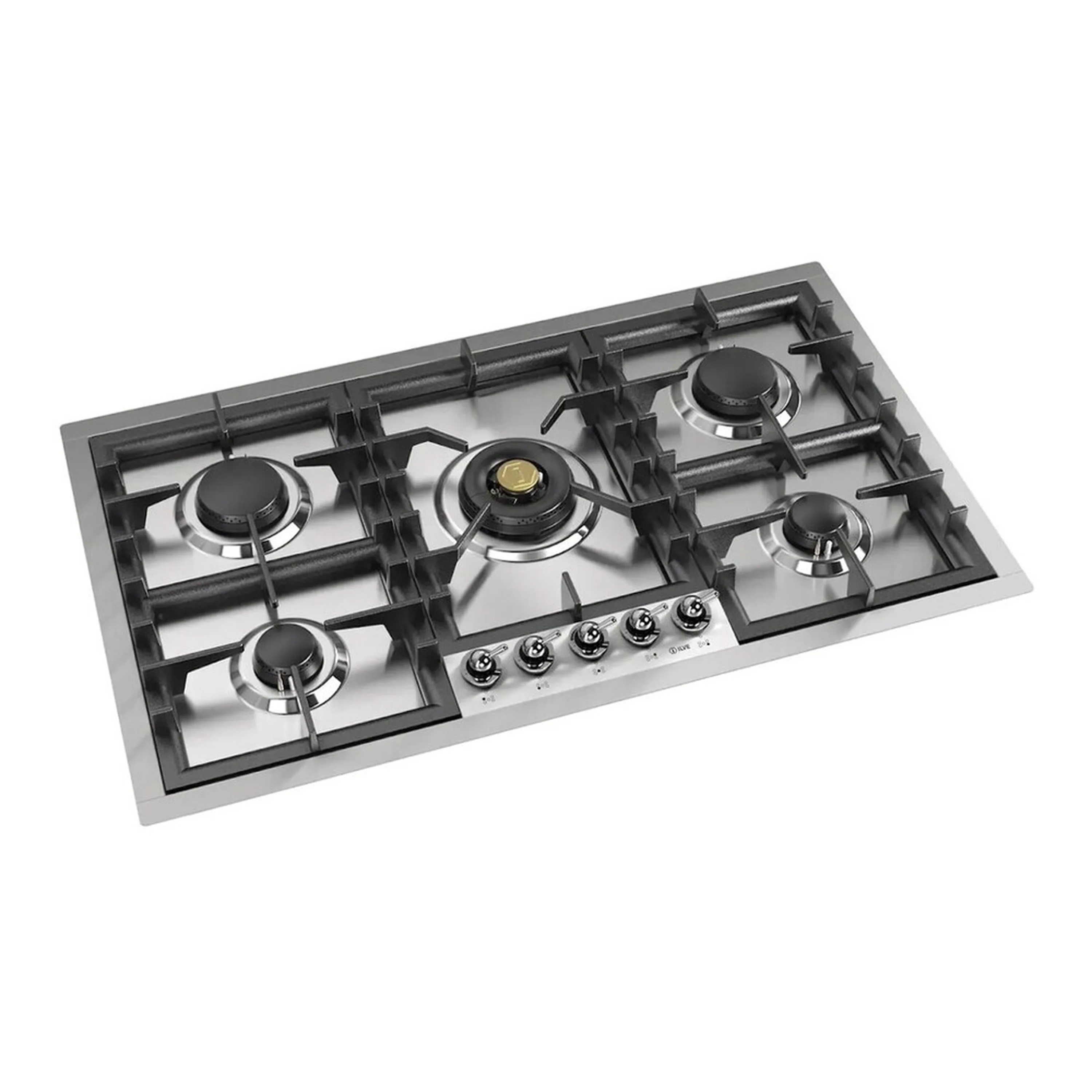 ILVE Nostalgie II 36 inch Built-In Propane Gas Cooktop with Total Black Brass Burners, in Stainless Steel (UHCPT95NSSCLP) - Image 2