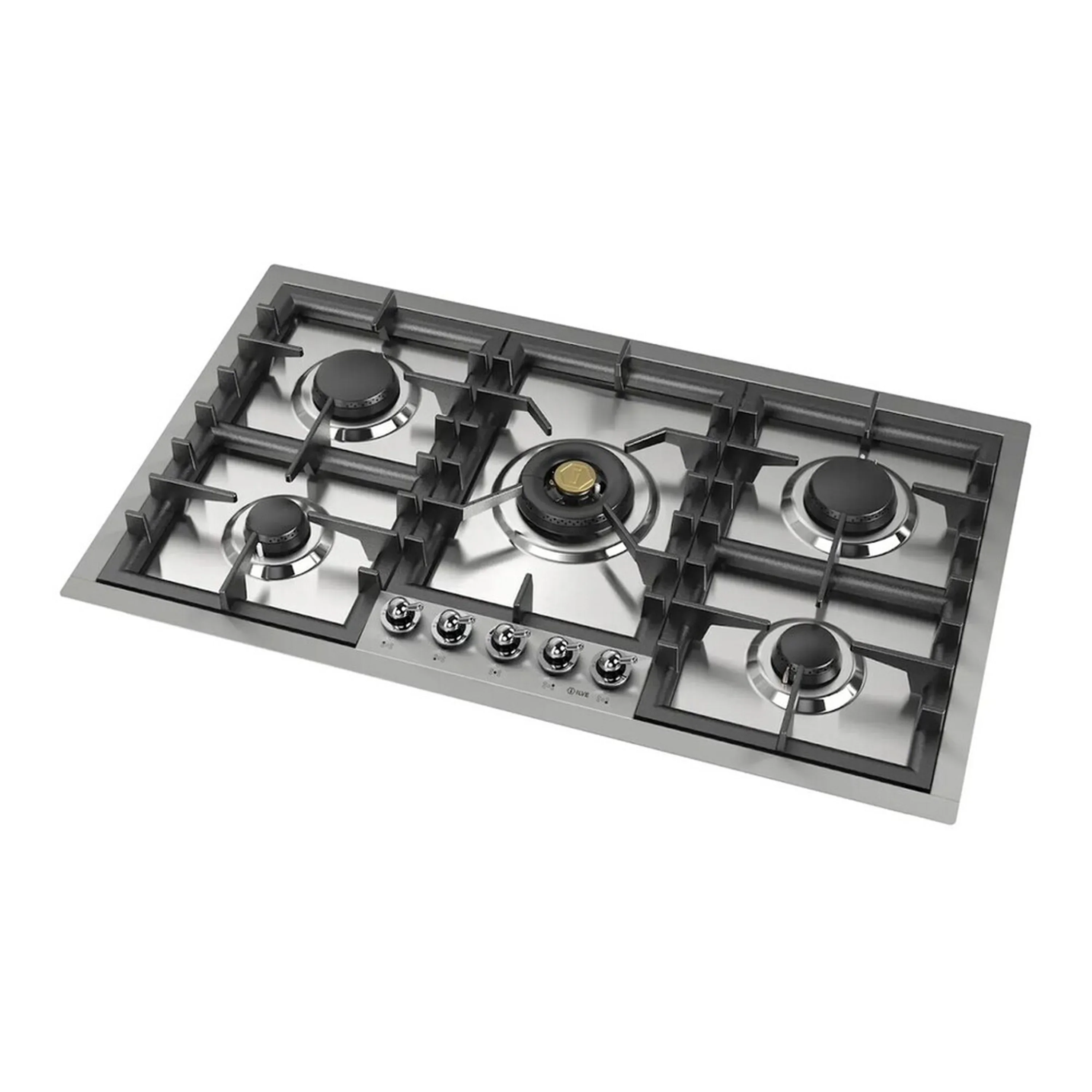 ILVE Nostalgie II 36 inch Built-In Propane Gas Cooktop with Total Black Brass Burners, in Stainless Steel (UHCPT95NSSCLP) - Image 3