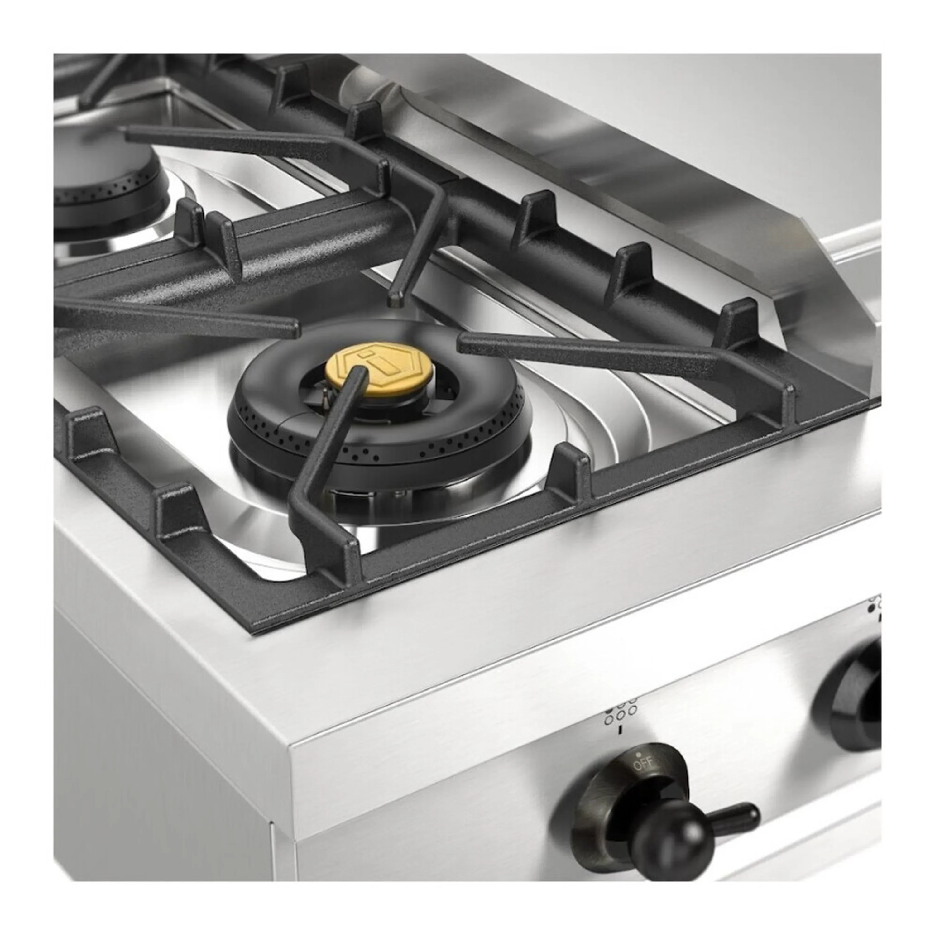 ILVE Nostalgie II 36 inch Built-In Natural Gas Rangetop with 6 Burners and Griddle, in Stainless Steel (UHCP36FNSSB) - Image 9