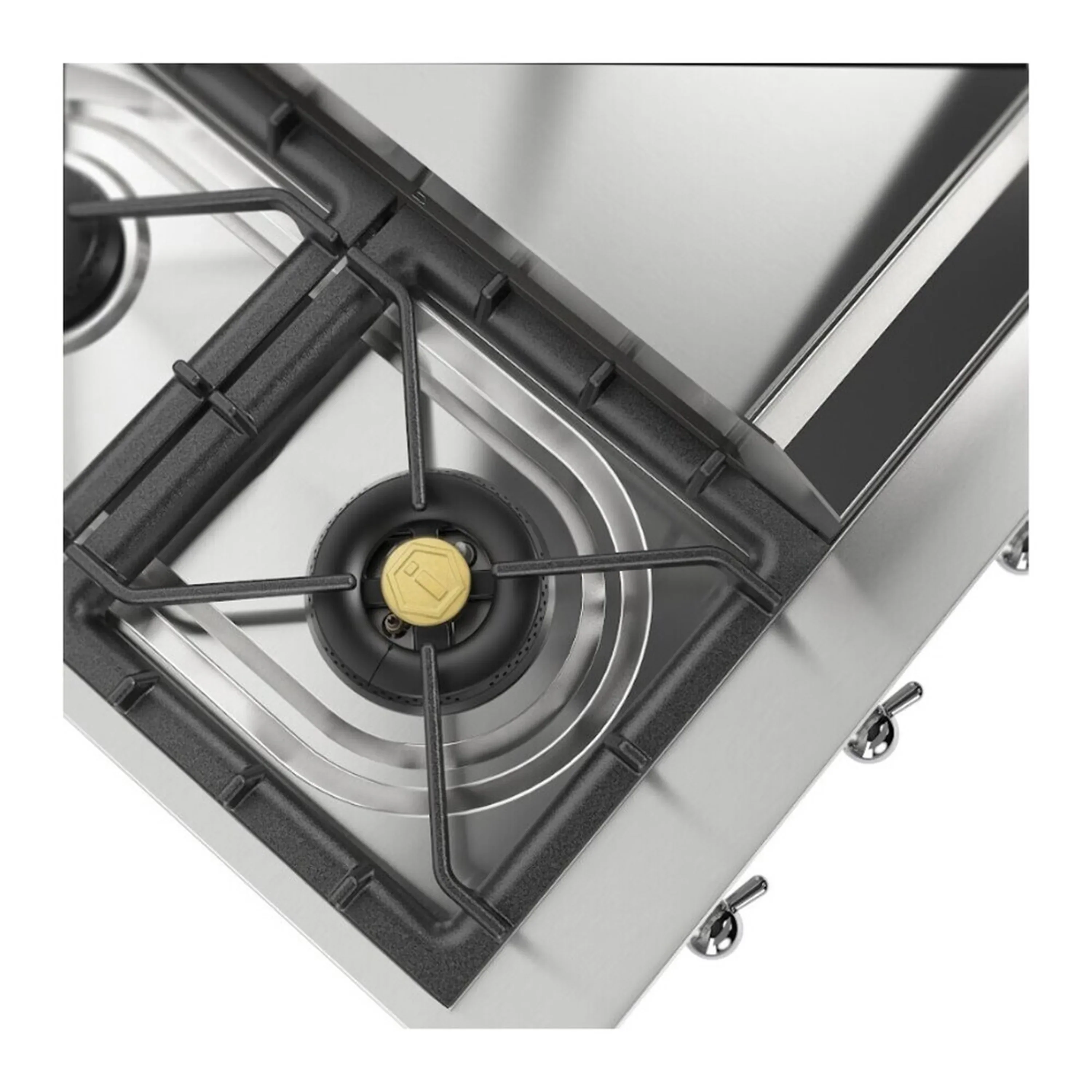 ILVE Nostalgie II 36 inch Built-In Natural Gas Rangetop with 6 Burners and Griddle in Stainless Steel (UHCP36FNSSC) - Image 7