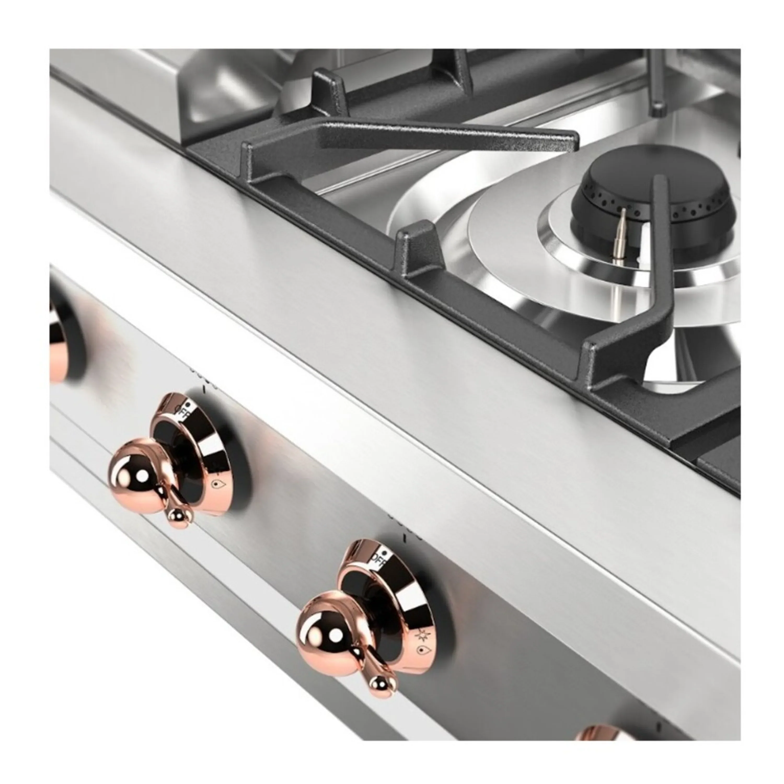 ILVE Nostalgie II 36 inch Built-In Propane Gas Rangetop with 6 Burners and Griddle, in Stainless Steel (UHCP36FNSSPLP) - Image 6