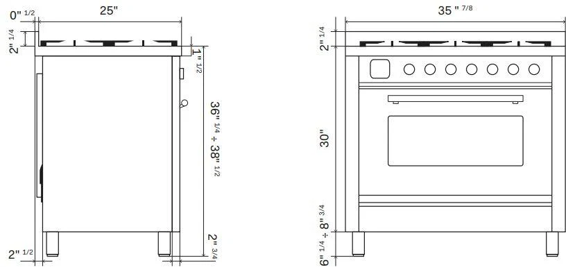 ILVE Nostalgie II 36-Inch Freestanding Natural Gas Dual Fuel Range in Glossy Black with Chrome Trim (UP36FNMPBKC) - Image 10