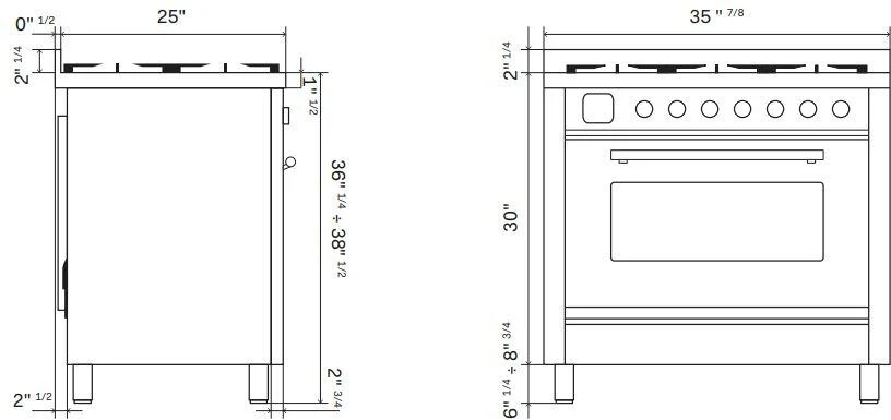 ILVE Nostalgie II 36-Inch Freestanding Natural Gas Dual Fuel Range in Stainless Steel with Copper Trim (UP36FNMPSSP) - Image 10