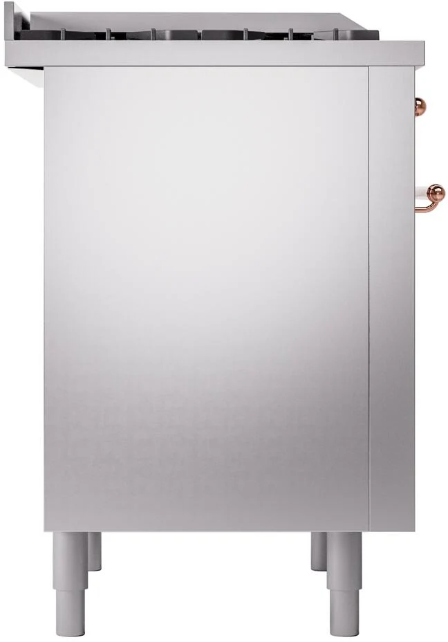 ILVE Nostalgie II 36-Inch Freestanding Natural Gas Dual Fuel Range in Stainless Steel with Copper Trim (UP36FNMPSSP) - Image 8