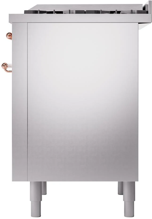ILVE Nostalgie II 36-Inch Freestanding Natural Gas Dual Fuel Range in Stainless Steel with Copper Trim (UP36FNMPSSP) - Image 9