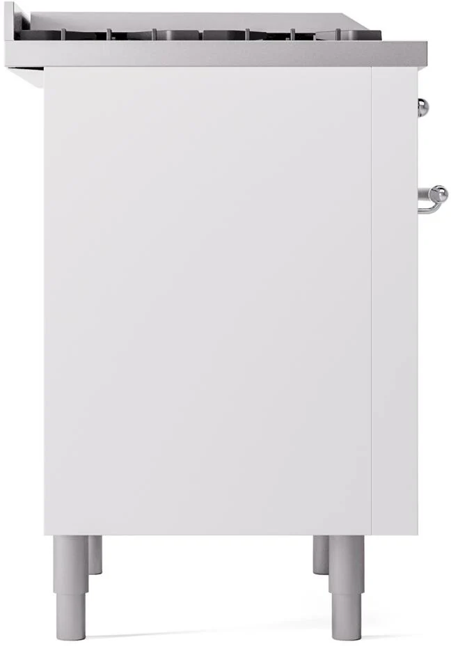 ILVE Nostalgie II 36-Inch Freestanding Natural Gas Dual Fuel Range in White with Chrome Trim (UP36FNMPWHC) - Image 8