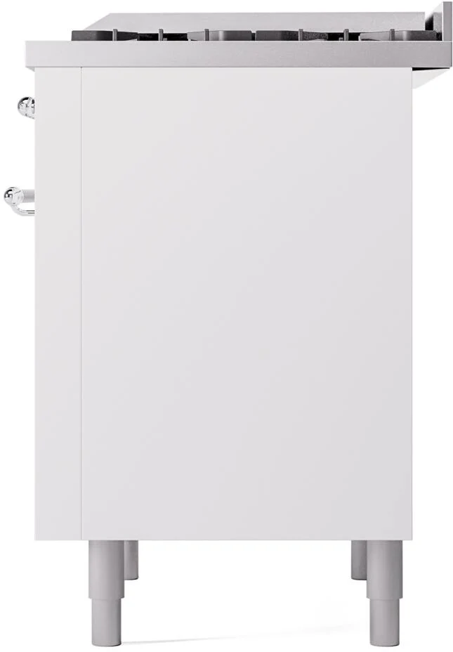 ILVE Nostalgie II 36-Inch Freestanding Natural Gas Dual Fuel Range in White with Chrome Trim (UP36FNMPWHC) - Image 9