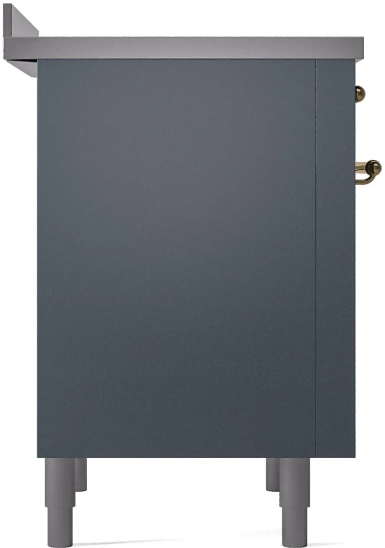 ILVE Nostalgie II 36-Inch Freestanding Electric Induction Range in Blue Grey with Brass Trim (UPI366NMPBGG) - Image 8